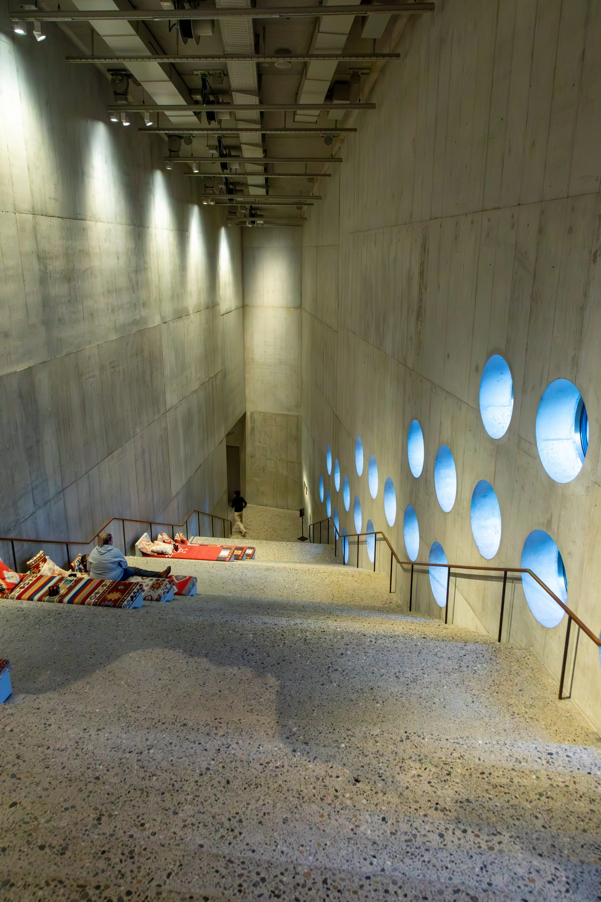  Large stairwell, part of the modern extension that blends in with and connects the original buildings 