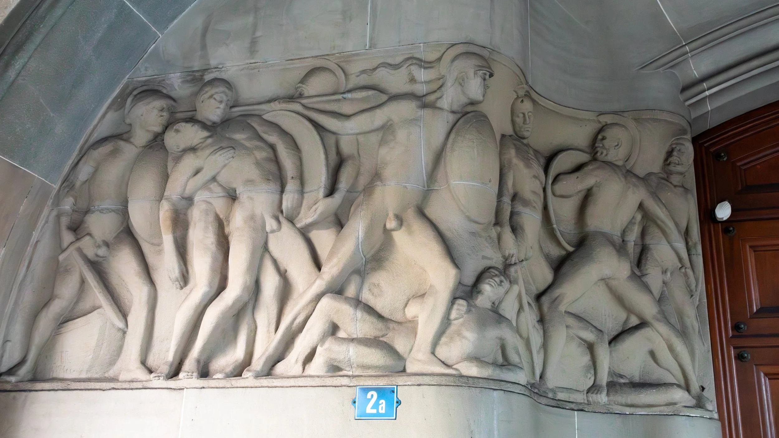  Relief sculpture located on the exterior of the Amtshaus III public administration building 
