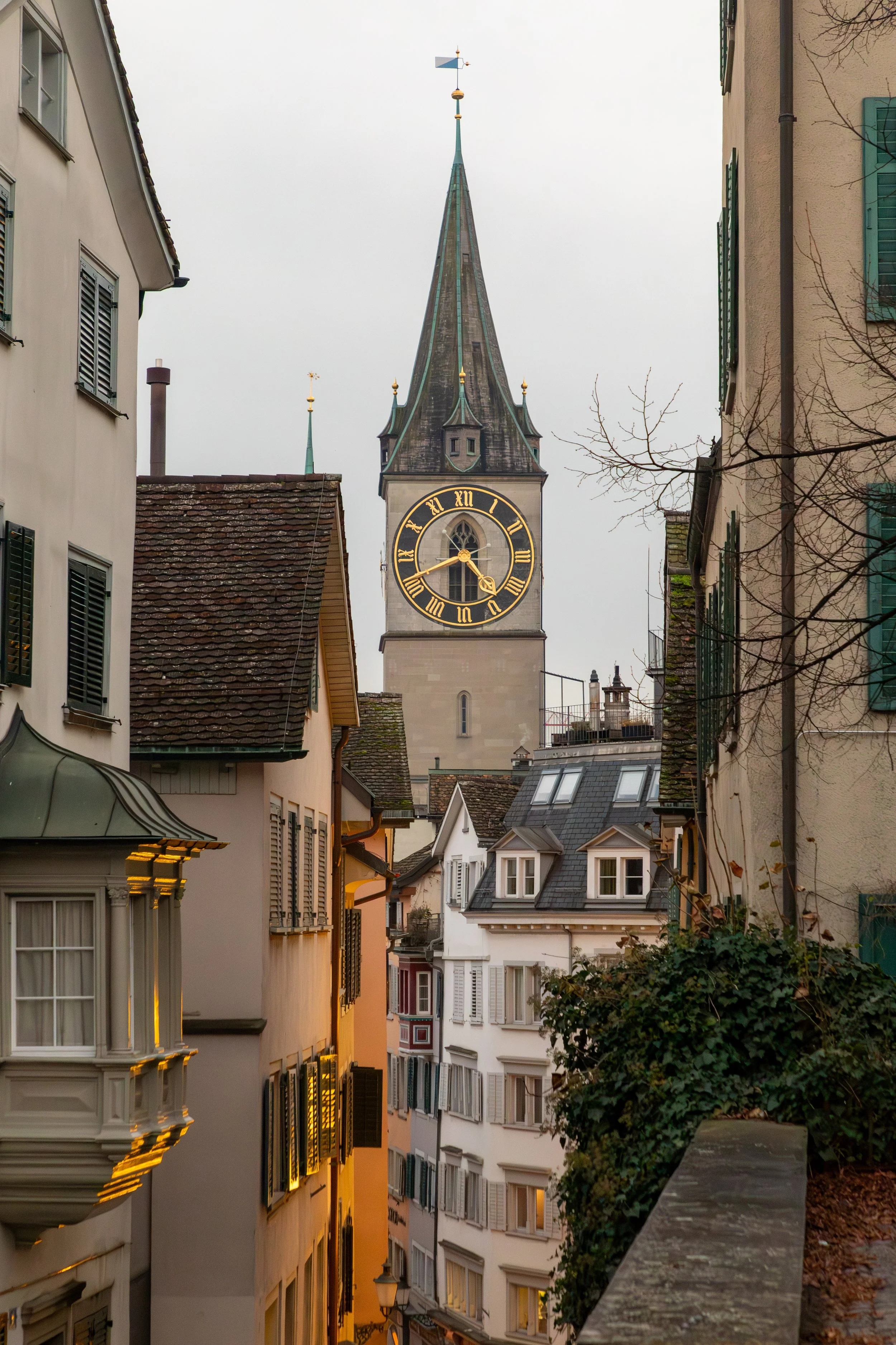  Making our way back down from the hill into the old city and the largest (8.7m diameter) church clock face in Europe 