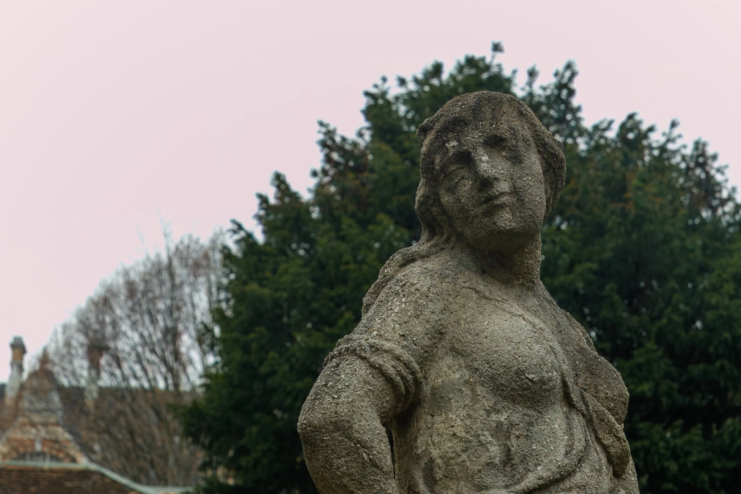  Closeup of one of the statues in the park 