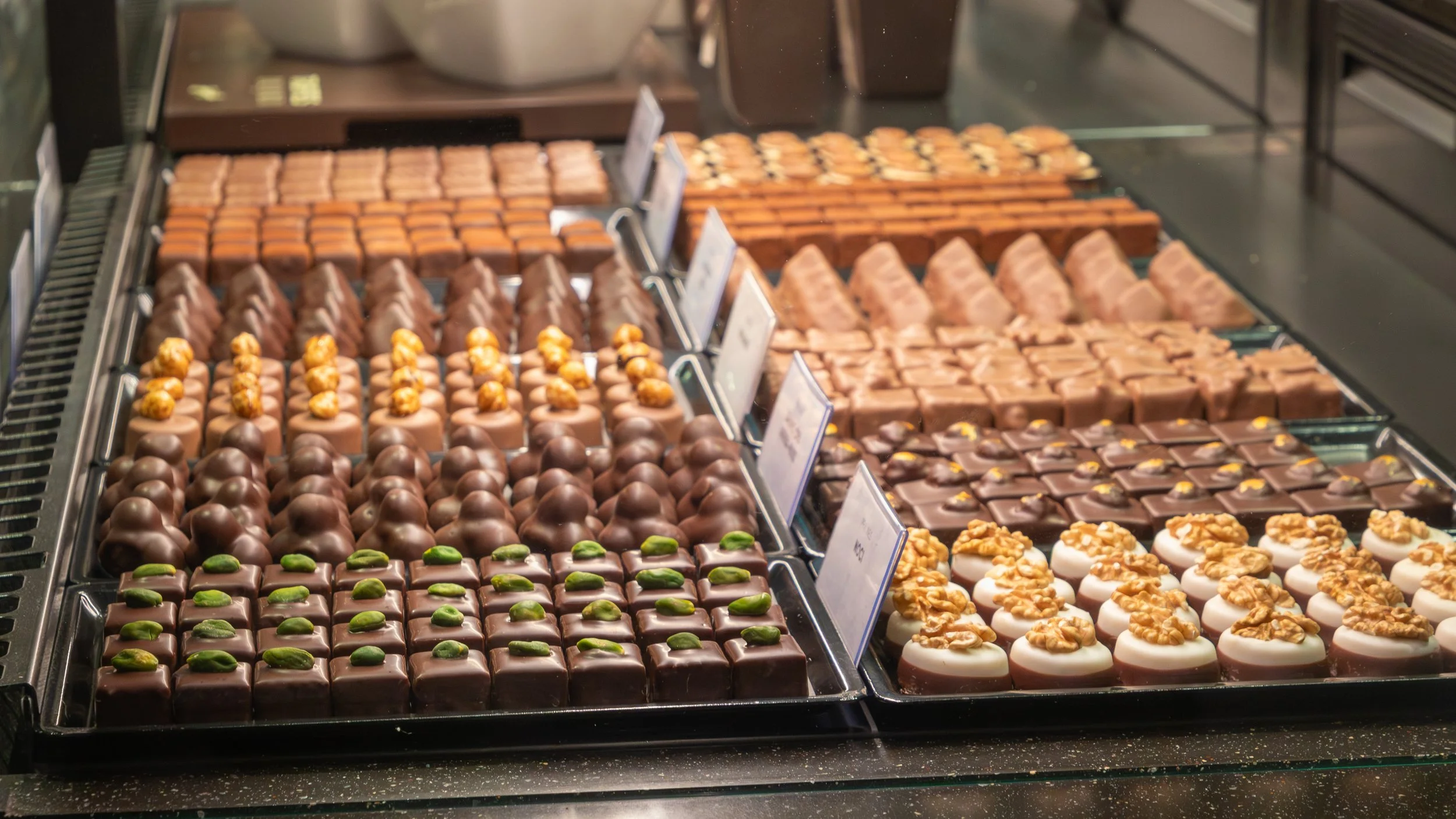  Swiss chocolate on display outside our hotel 