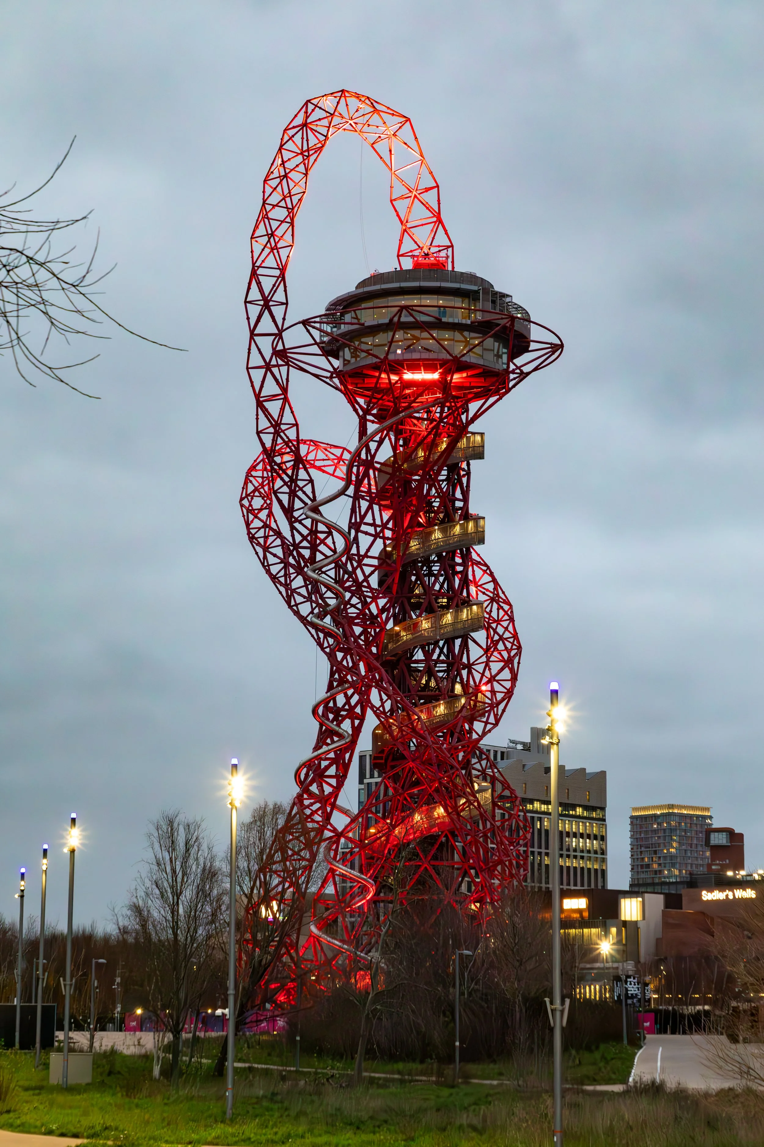  ArcelorMittal Orbit is known as the largest piece of public art, an operating slide and a legacy for the 2012 Olympics 