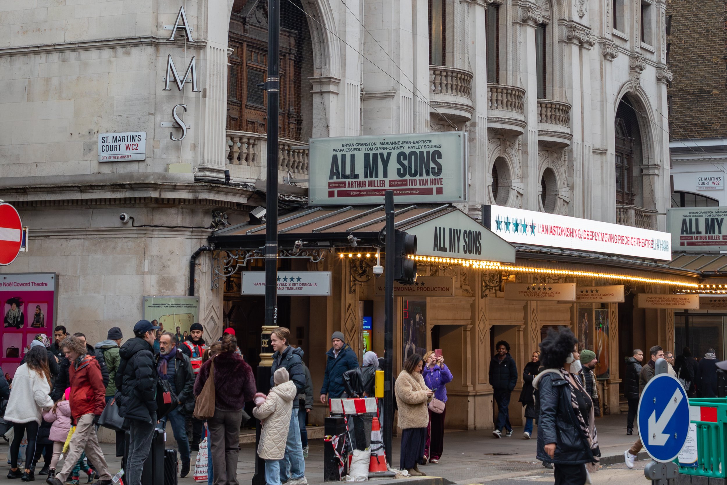  A preview of Wyndham Theatre where we were seeing All My Sons the next day 
