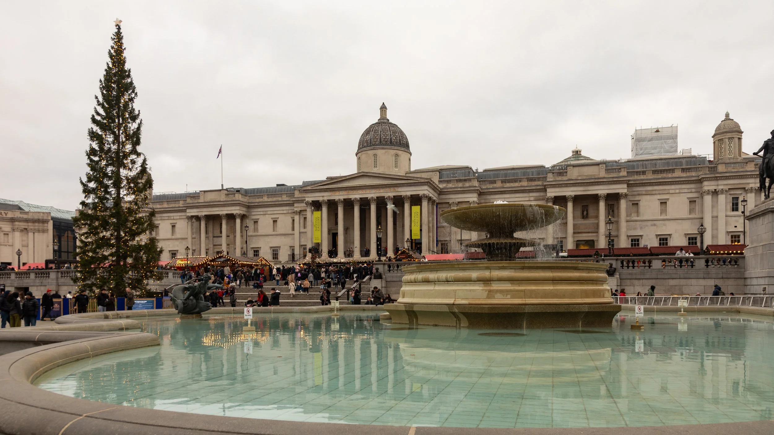  Looking across Trafalgar Square towards The National Gallery 