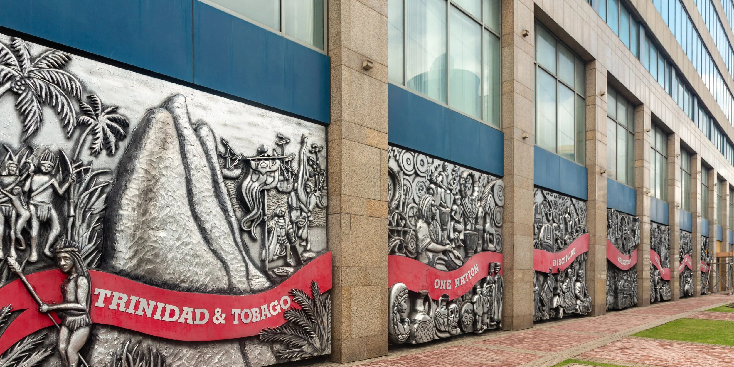  Mural tells the history of The First People and Colonization, starting with Christopher Columbus in 1498 