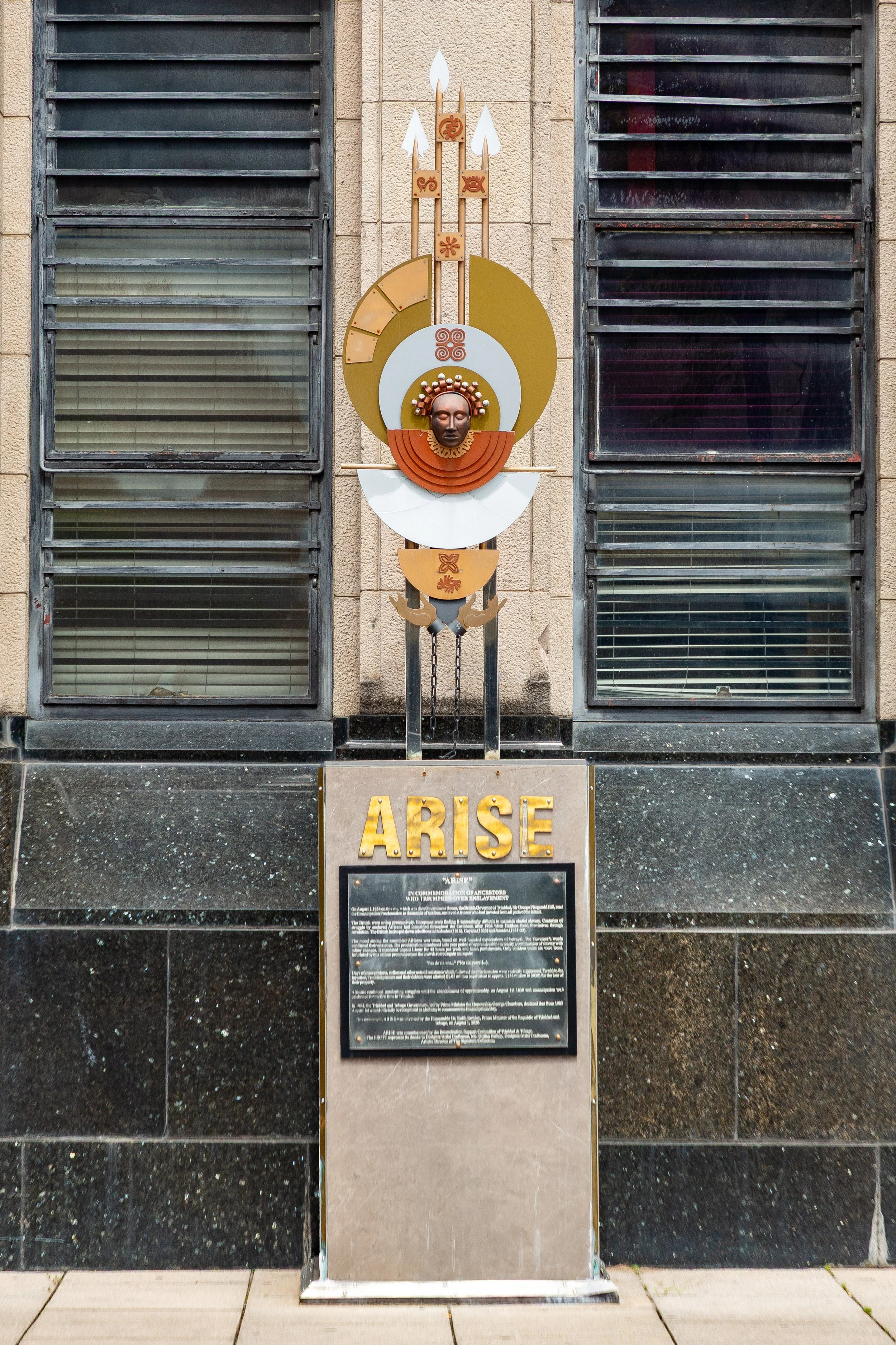  Emancipation Monument, on the site where the Emancipation Proclamation was read, officially acknowledging the freedom of the  slaves of Trinidad in the 1830s 