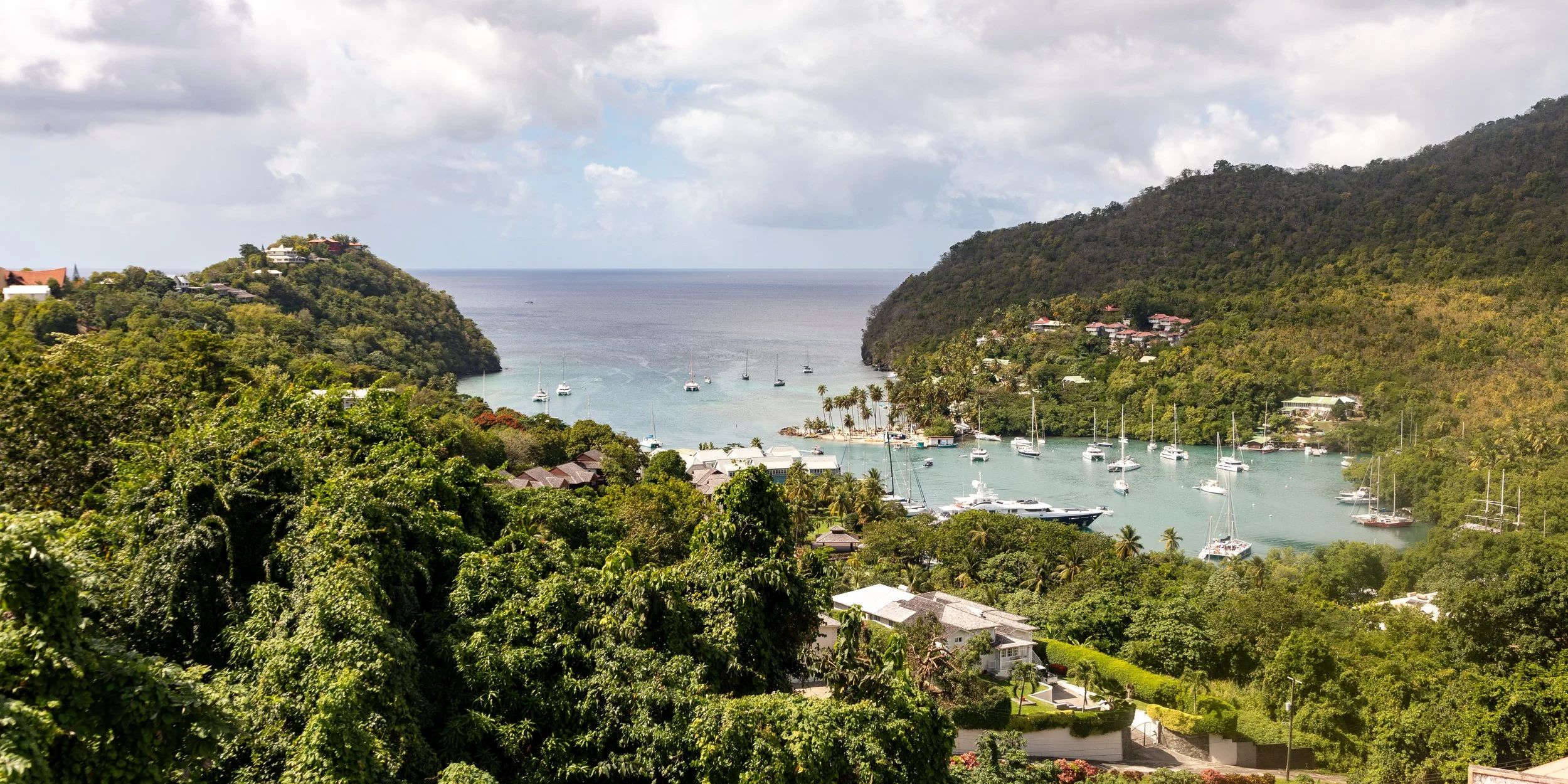  Back at Marigot Bay with a little more cloud cover 