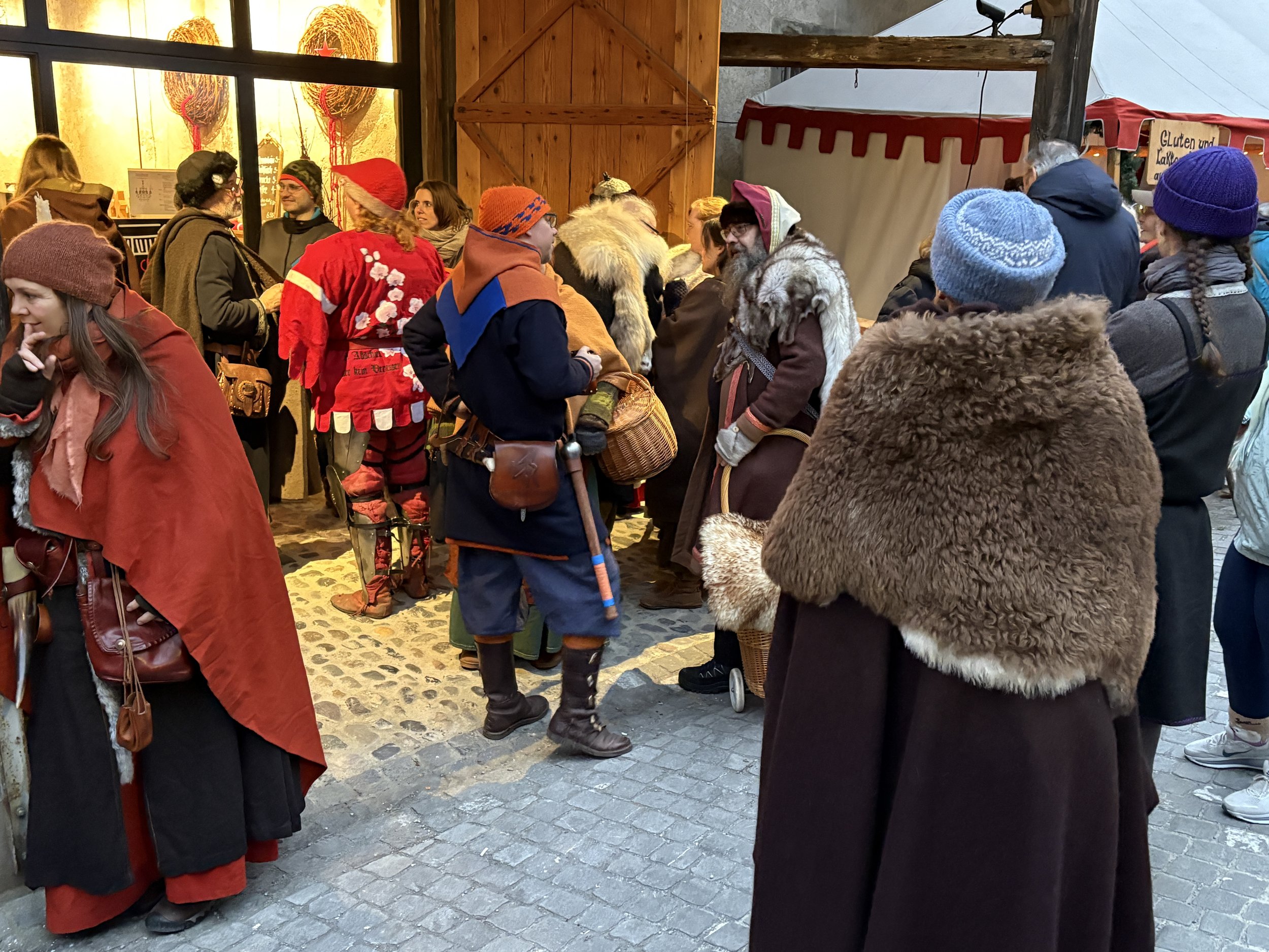  Some of the many visitors taking on the medieval renaissance vibe 