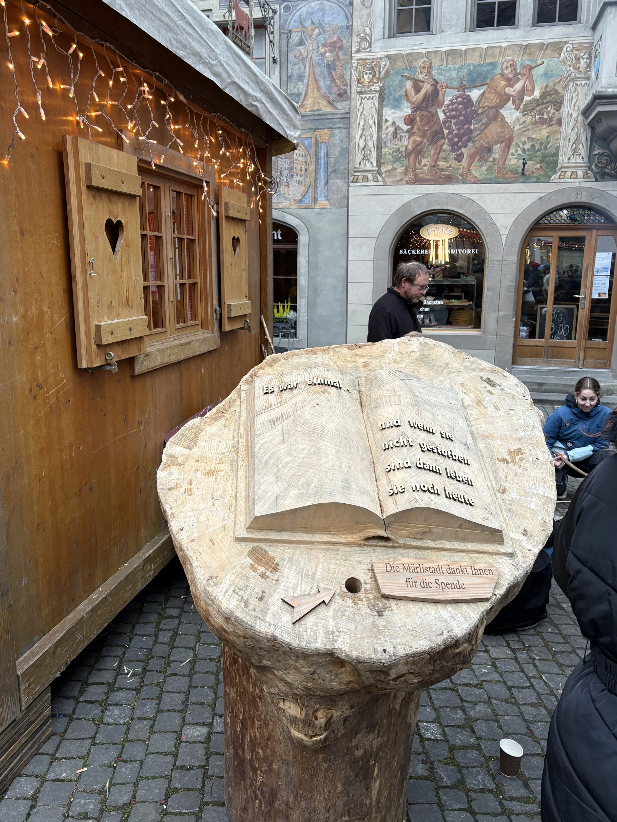  Entry to "Märlistadt" (Fairy-Tale Town) Christmas market with fairy tale scenes 