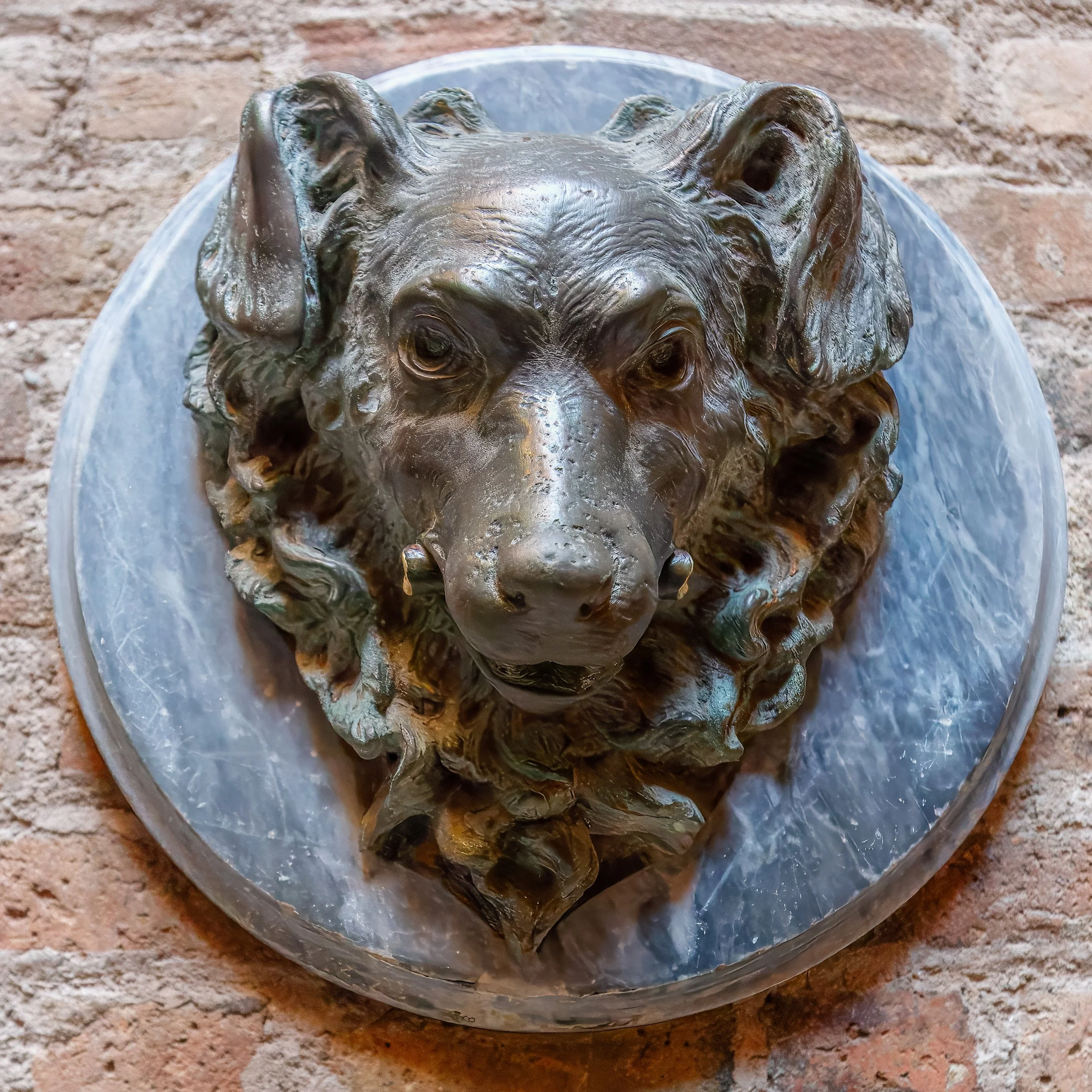  Bronze wall sculpture in the stables 