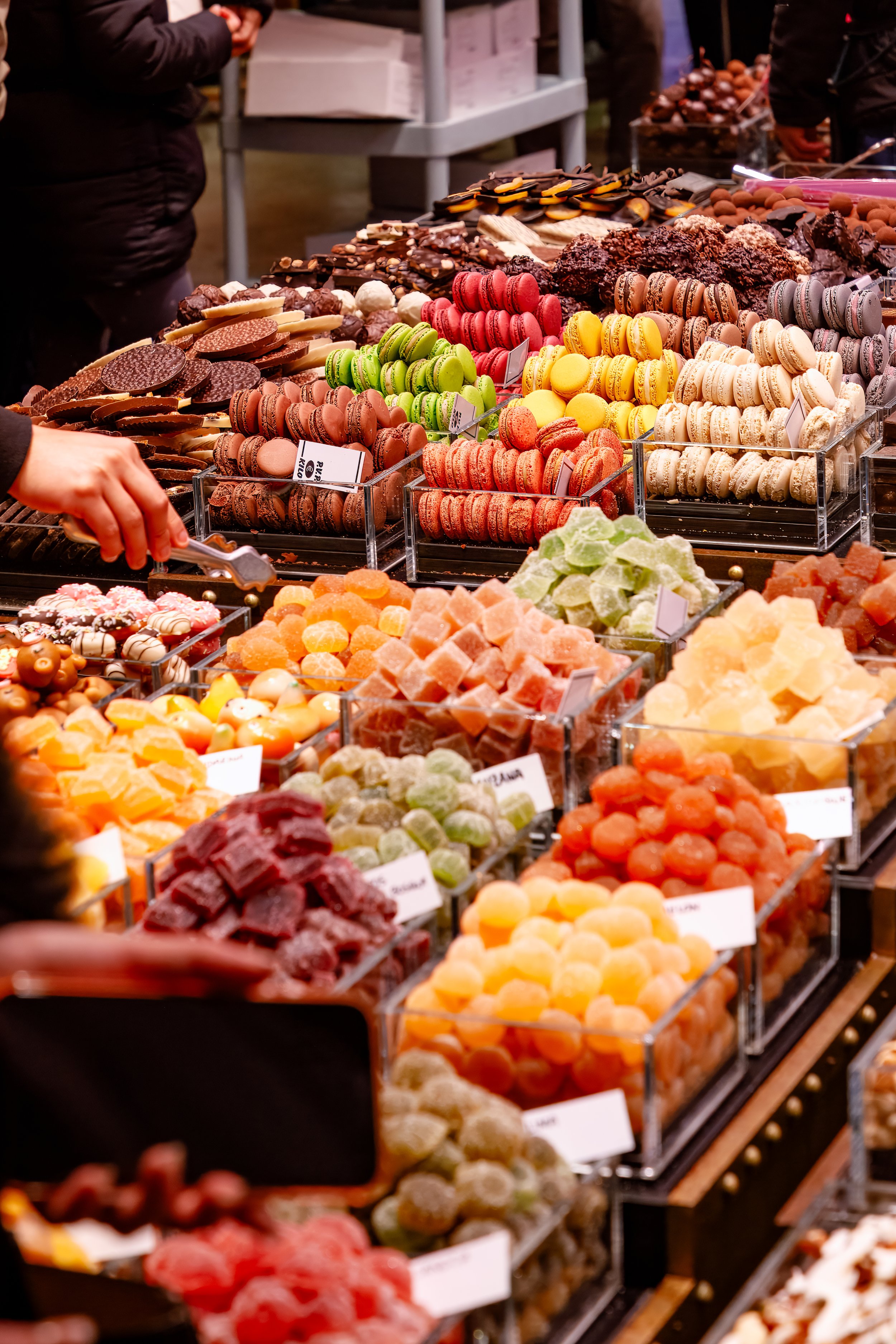 A selection of sweets on display at one of many merchants 