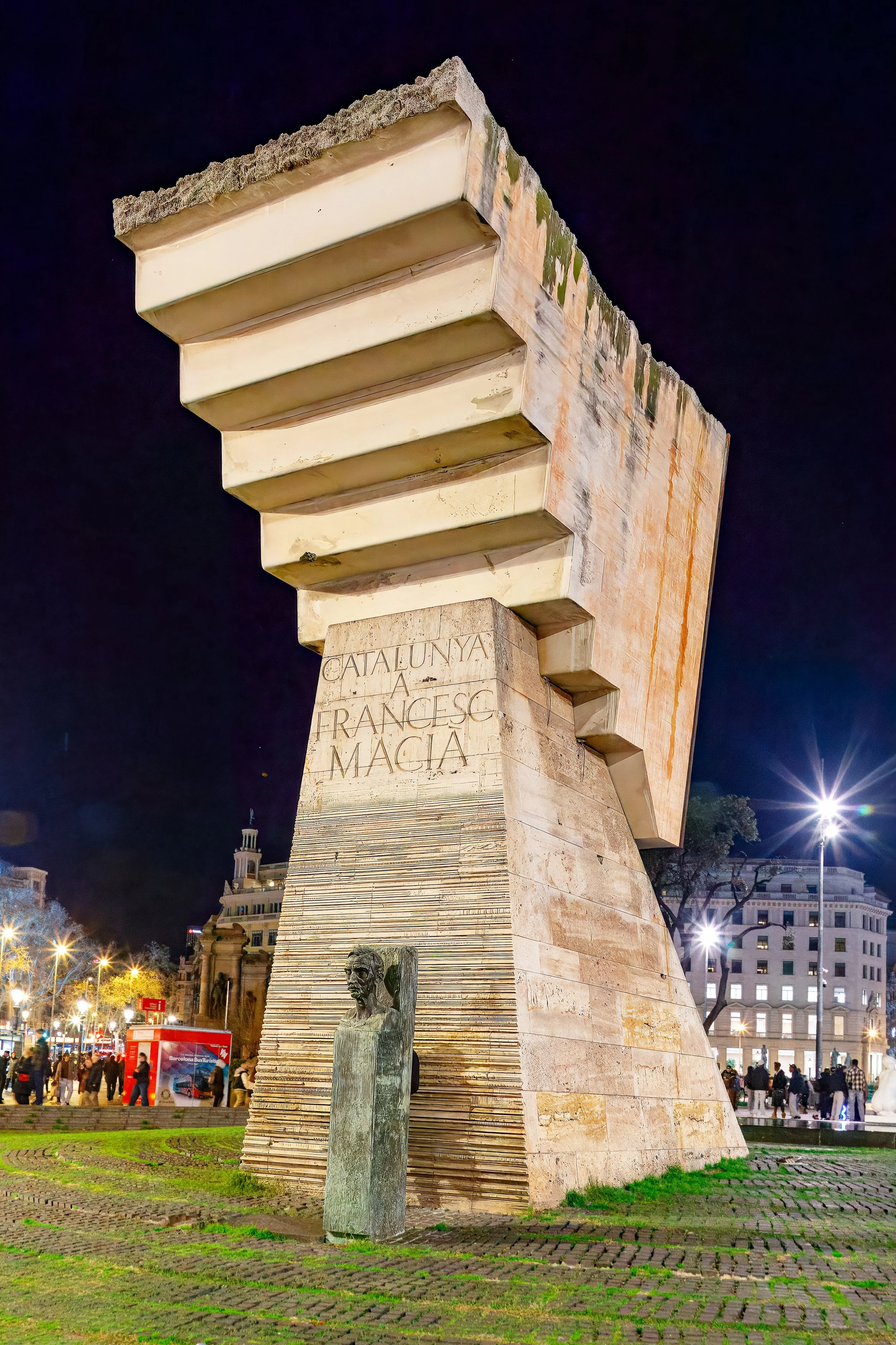  Francesc Macià Catalunya monument in Plaça de Catalunya 