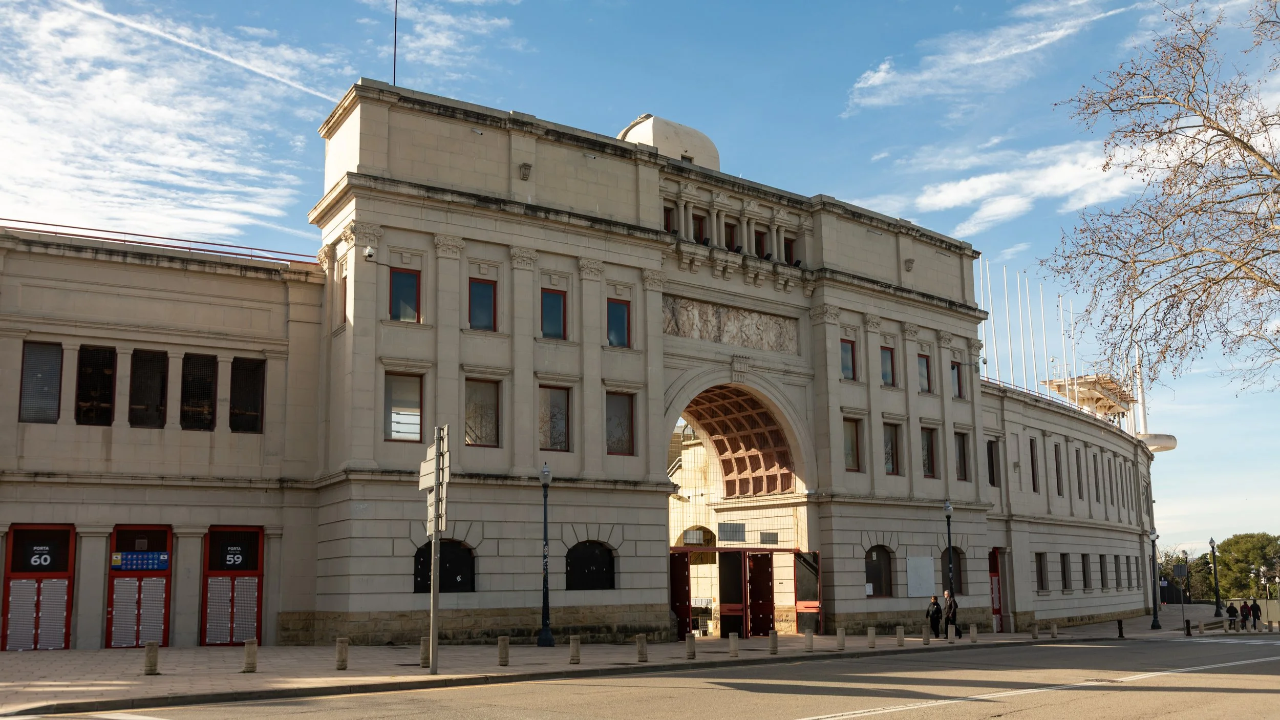  Entrance to Estadi Olímpic Lluís Companys (Lluís Companys Olympic Stadium)  