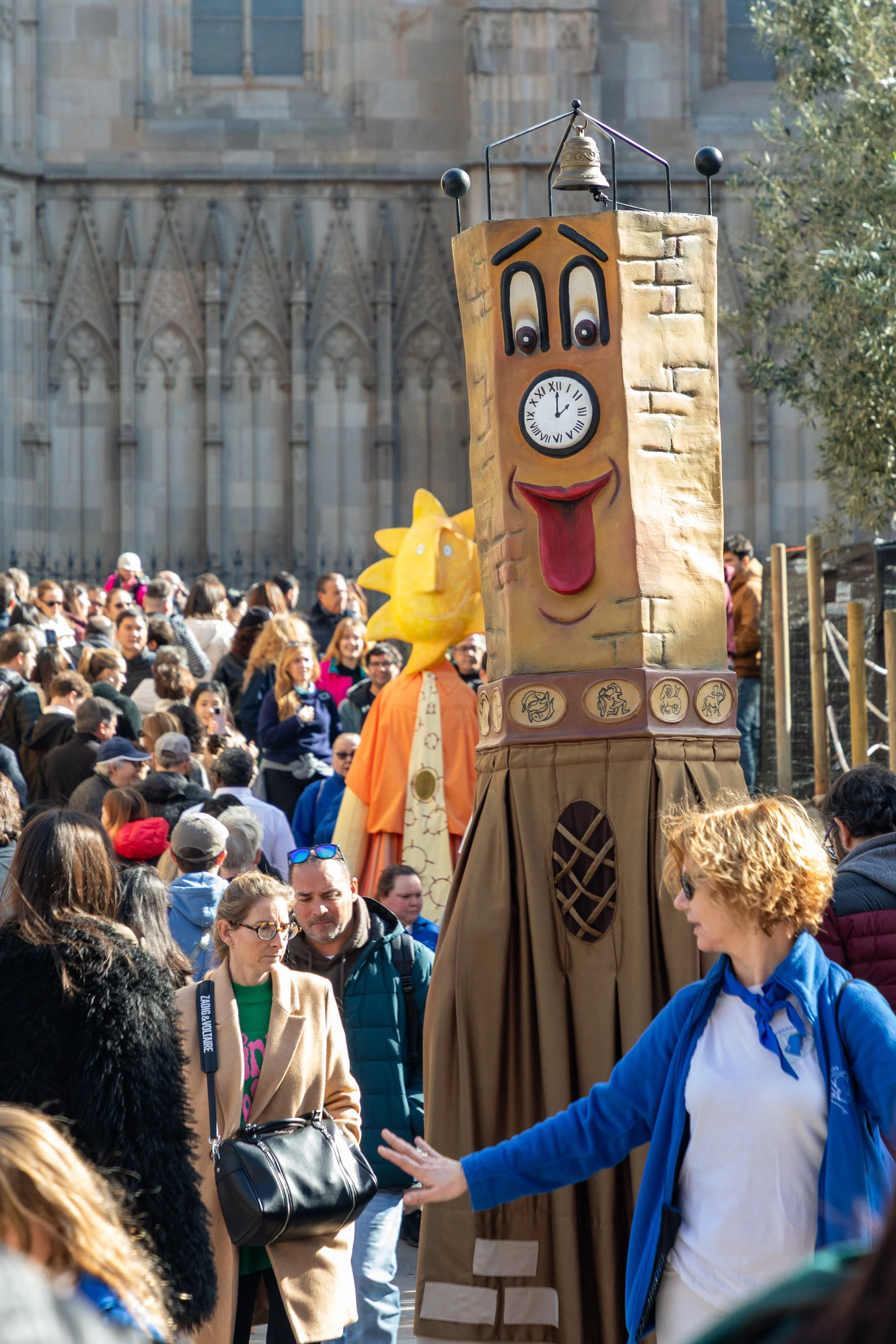  Catching one of the processions of Gegants of the Santa Eulàlia Festival 