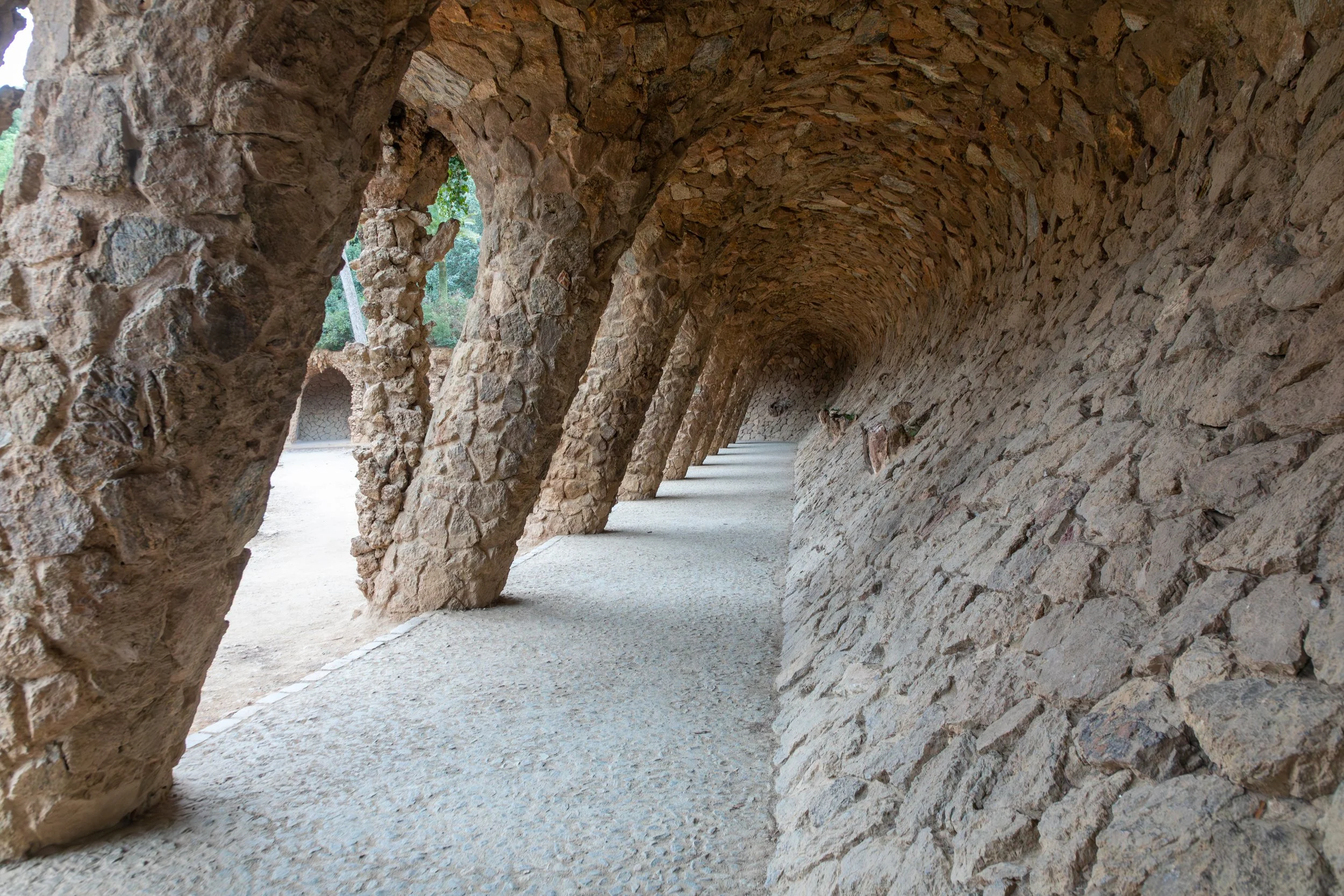  With a bit of patience, we were able to briefly have the pathway of columns to ourselves 