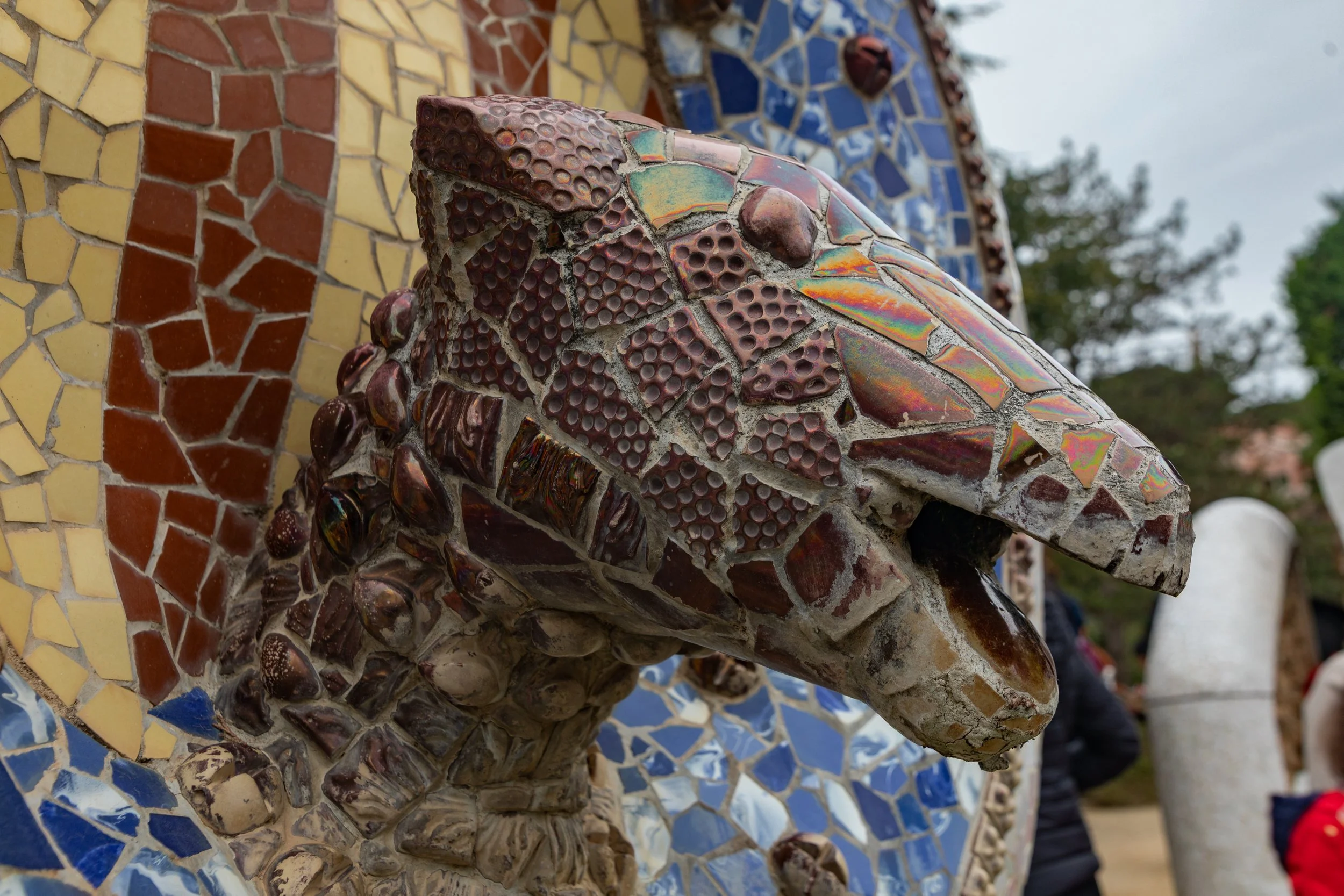  The last fountain has a serpent poking out of the red and gold Catalan shield 