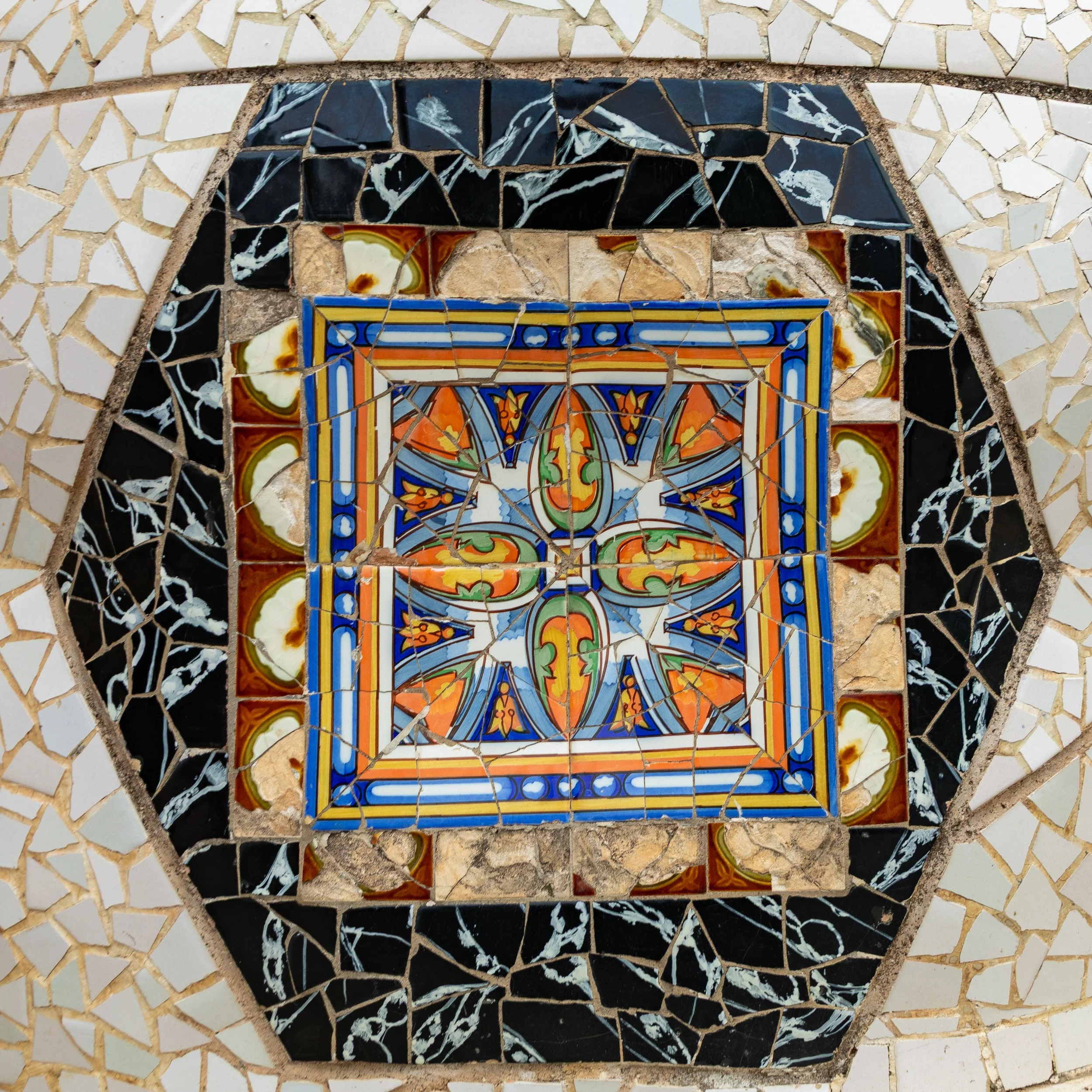  More of the intricate tile work that decorate the lower portion of the park 