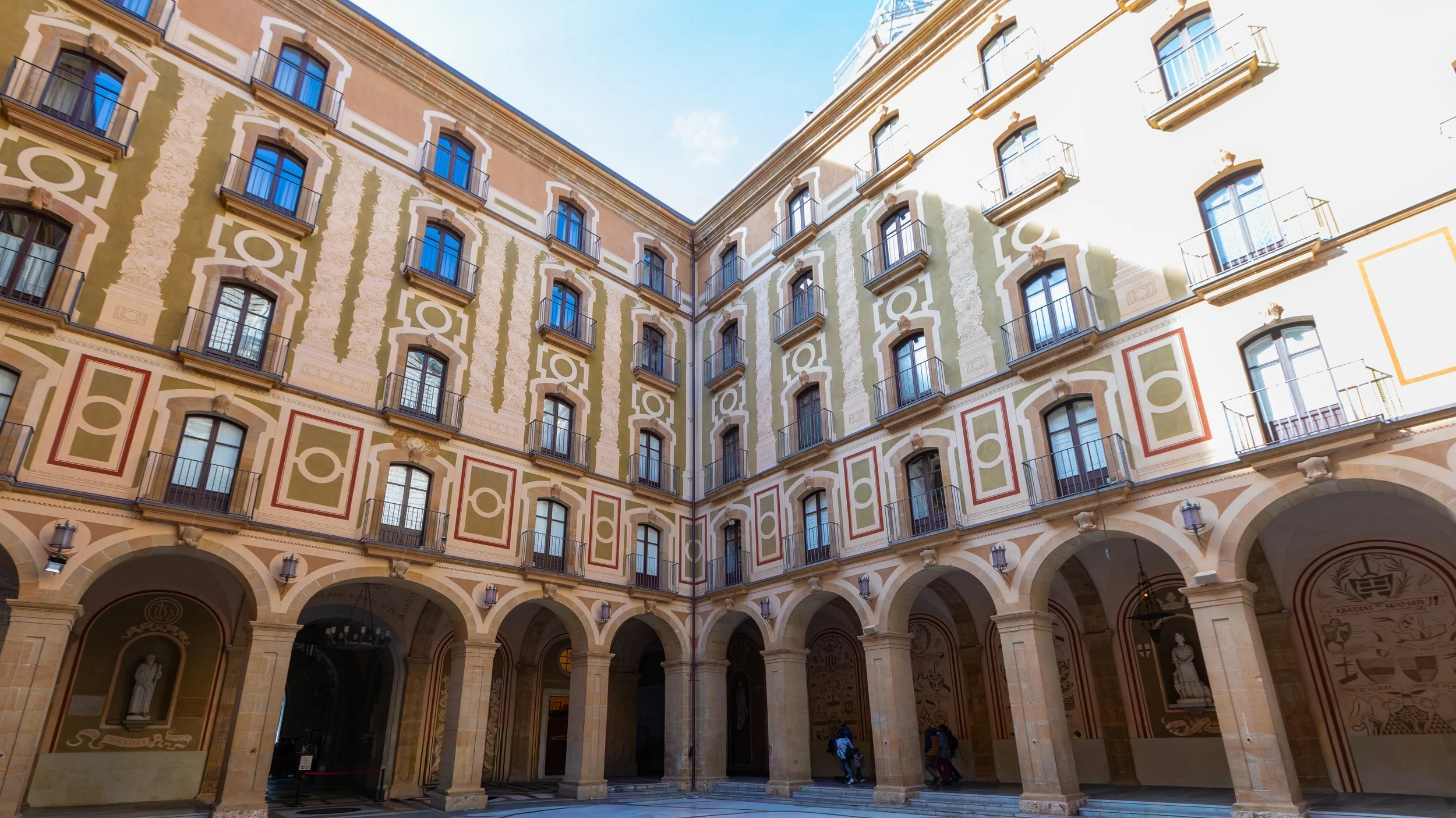  Inner courtyard connecting the basilica to the monastery 