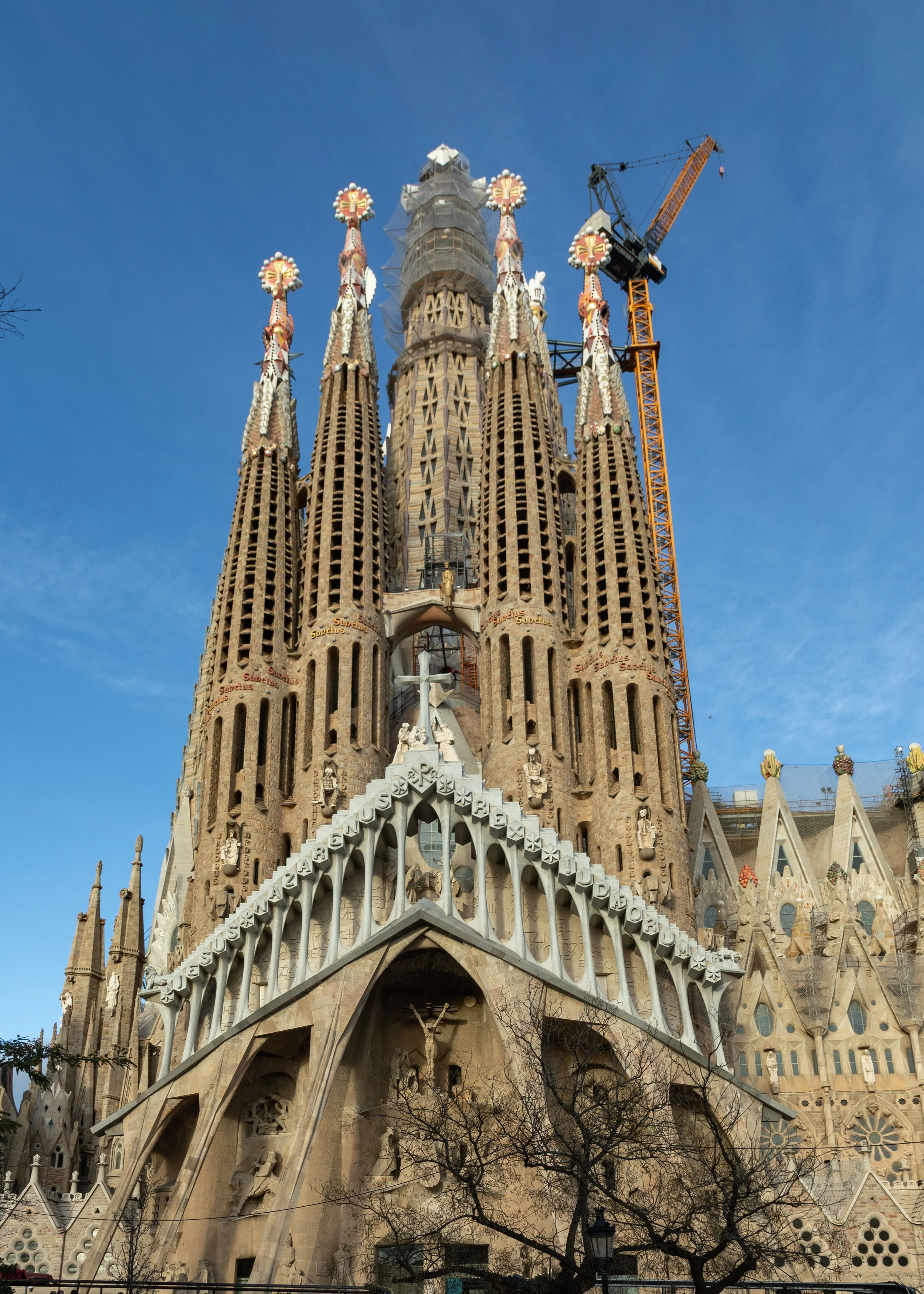  Gaudí started working on the church in 1883, and worked on it until his death in 1926.  WIth the design complete, construction has continued since then. Funded by private donations, it is now expect to complete in 2033. 