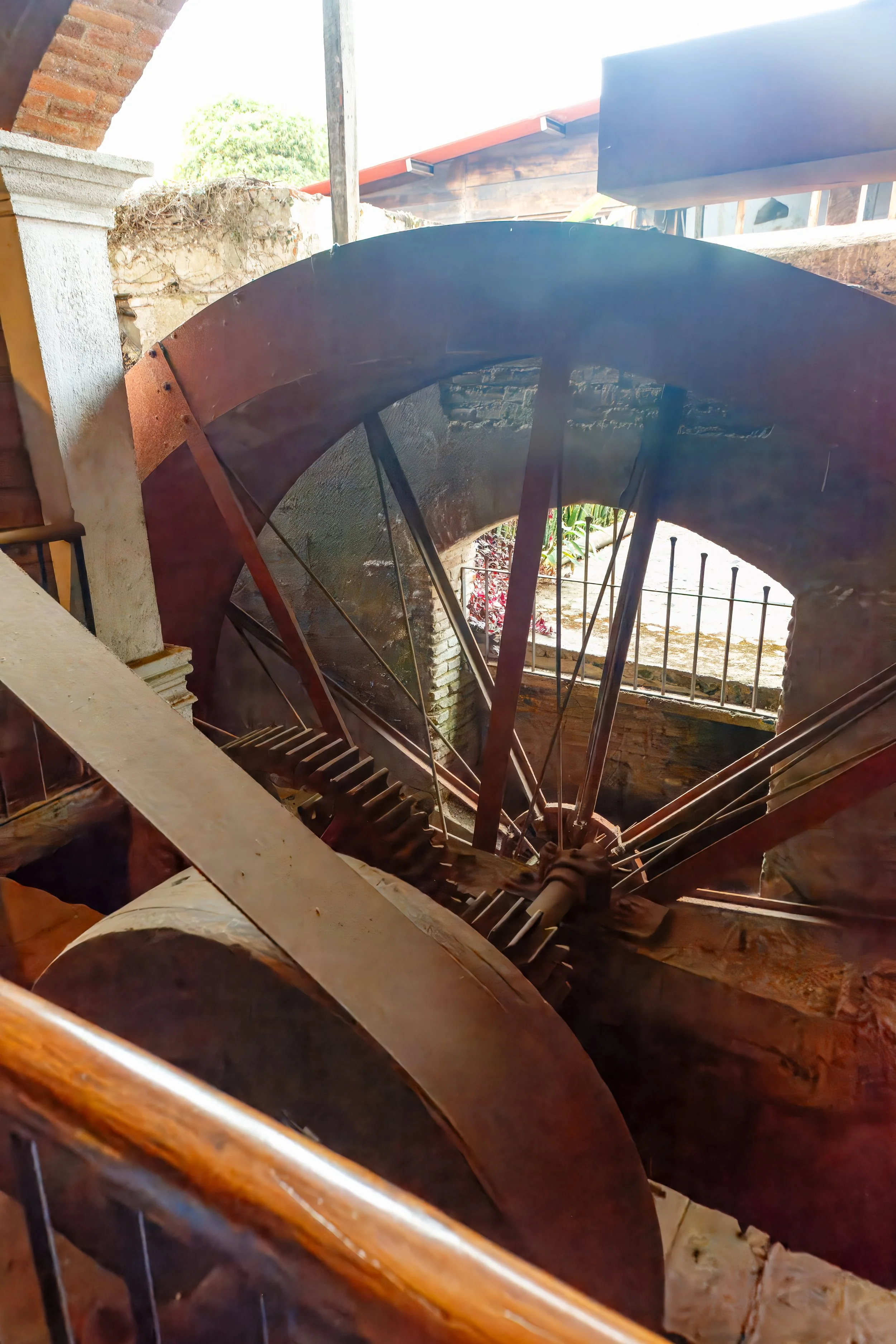  Waterwheel that was powering the historic coffee production 