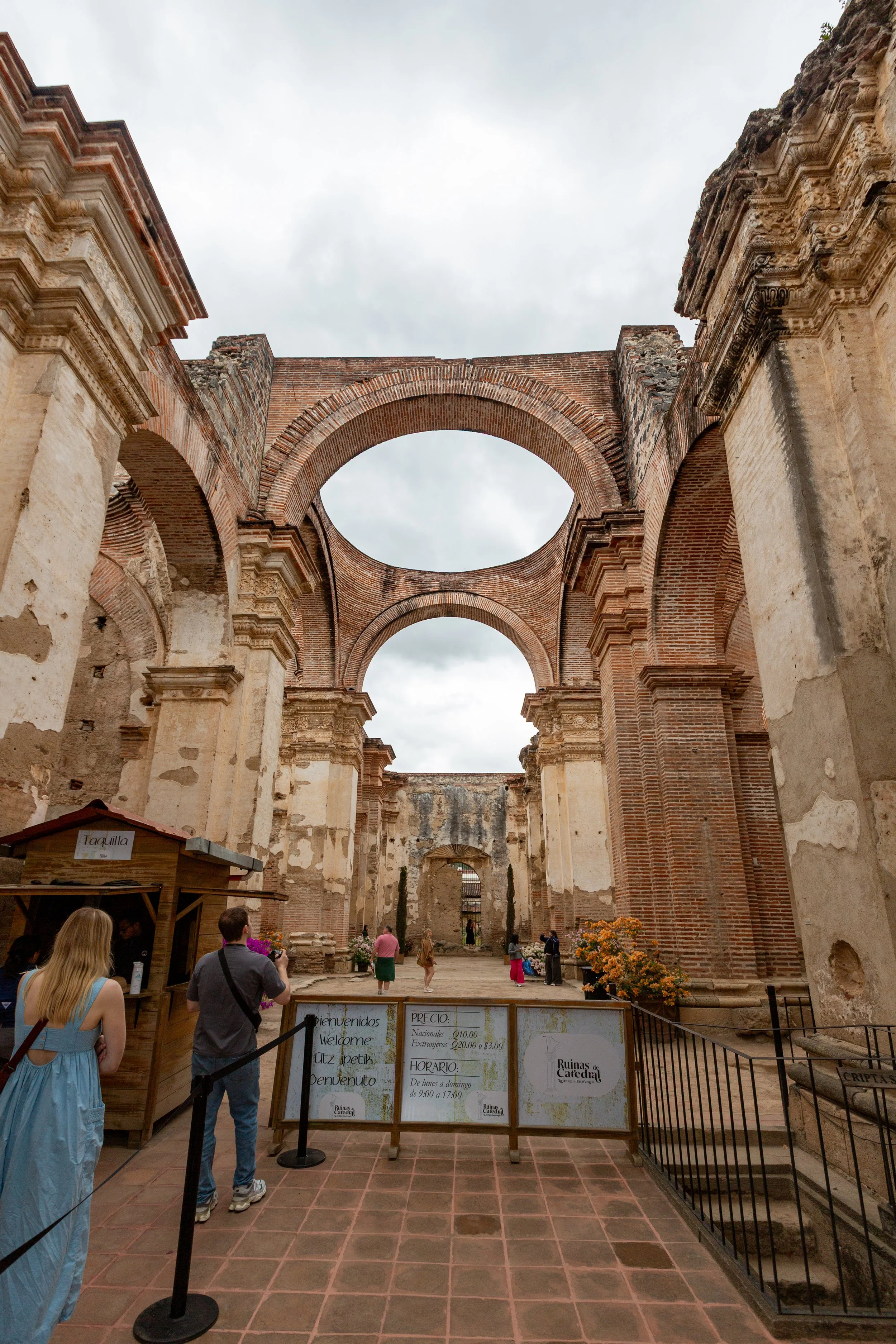  The ruins of the Antigua Guatemala Cathedral sit behind the current truncated church, destroyed in the 1773 earthquake that devastated the city and caused the government to create a new capital in today’s Guatemala City 