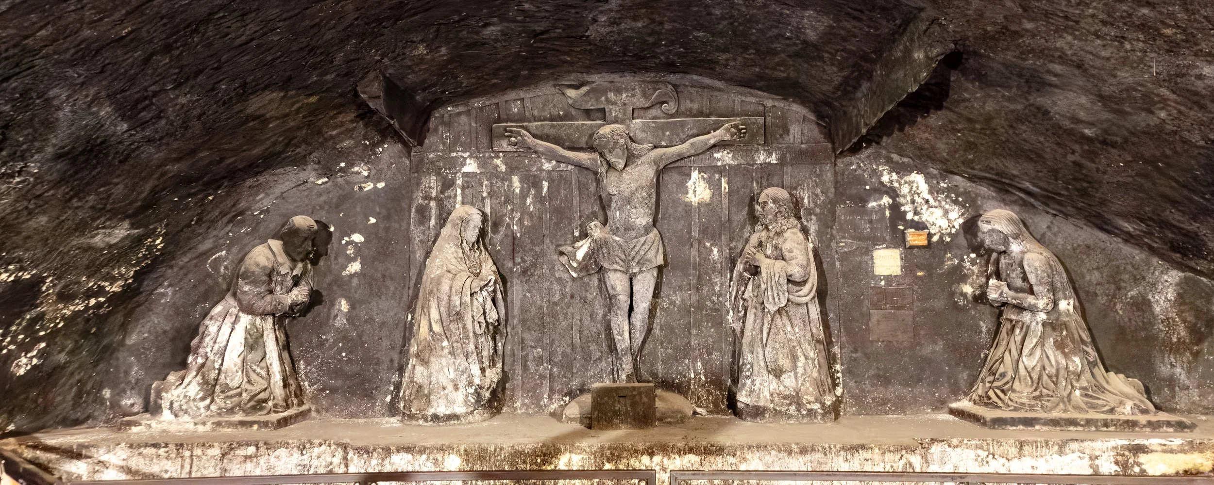  In the crypt, the walls are much darker 