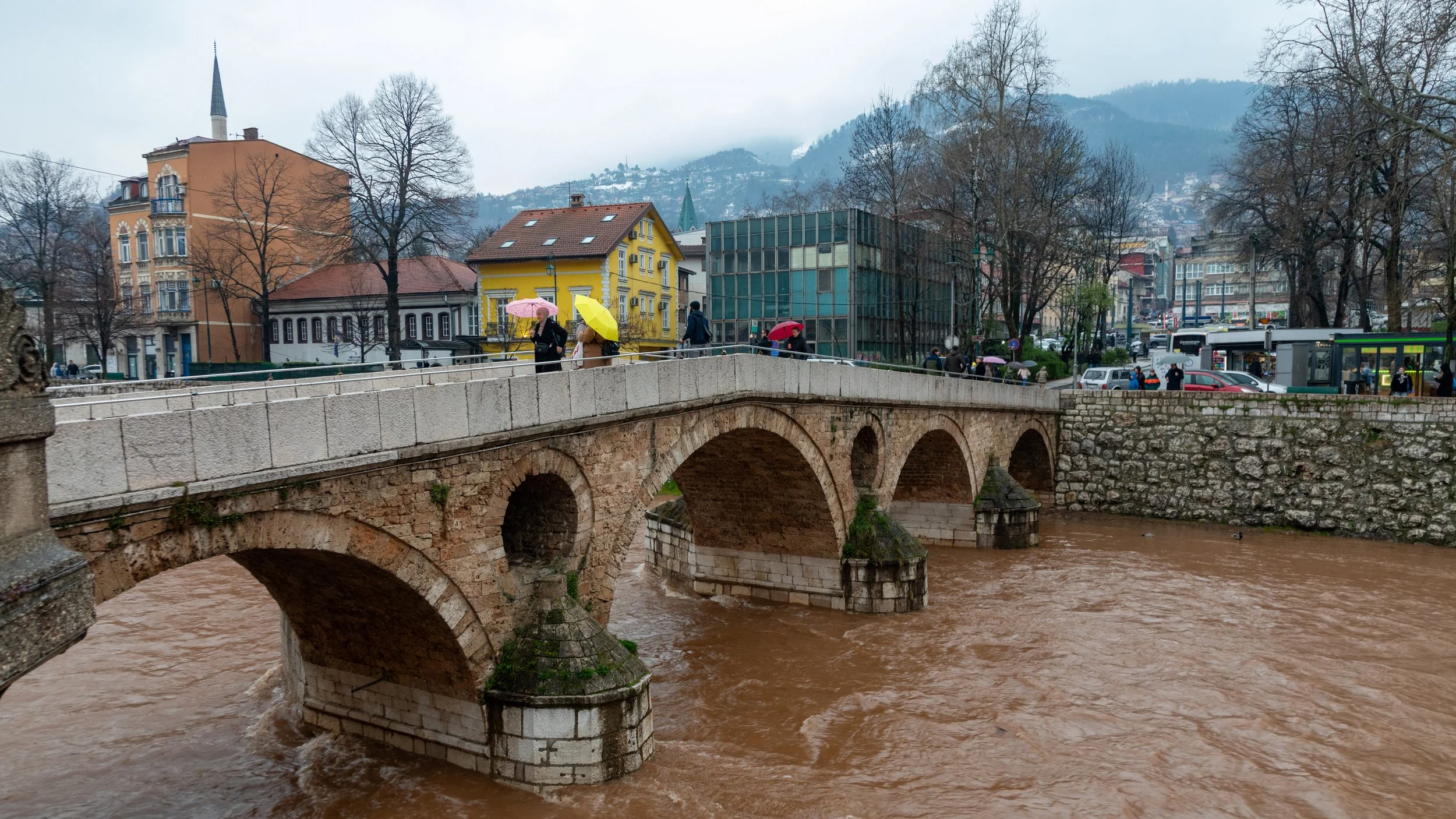  Latin Bridge (Latinska ćuprija), an Ottoman-era stone bridge significant as the site of the assassination of Archduke Franz Ferdinand in 1914, which triggered World War I 