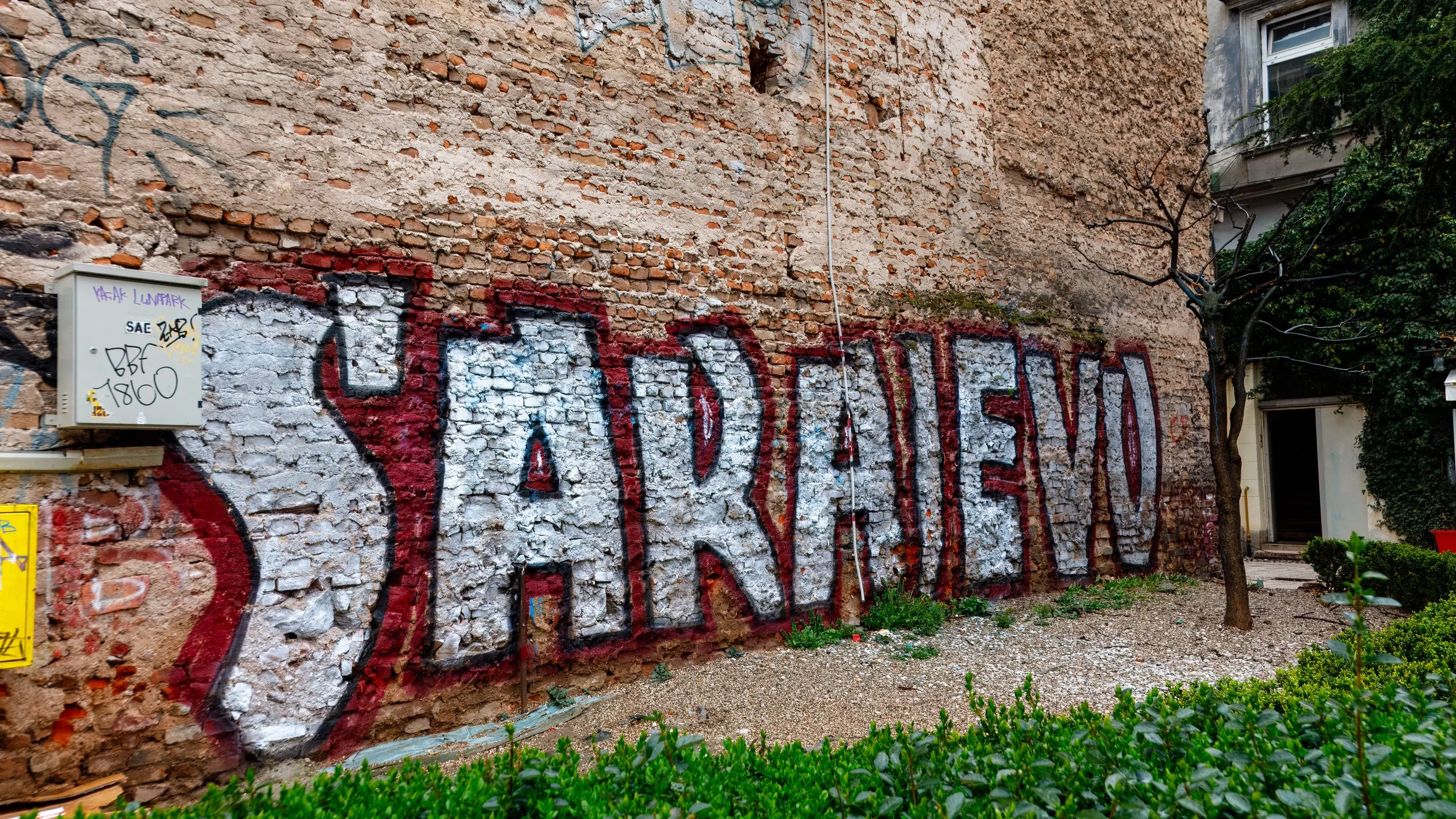  Local graffiti on some of the stone walls in the old city 