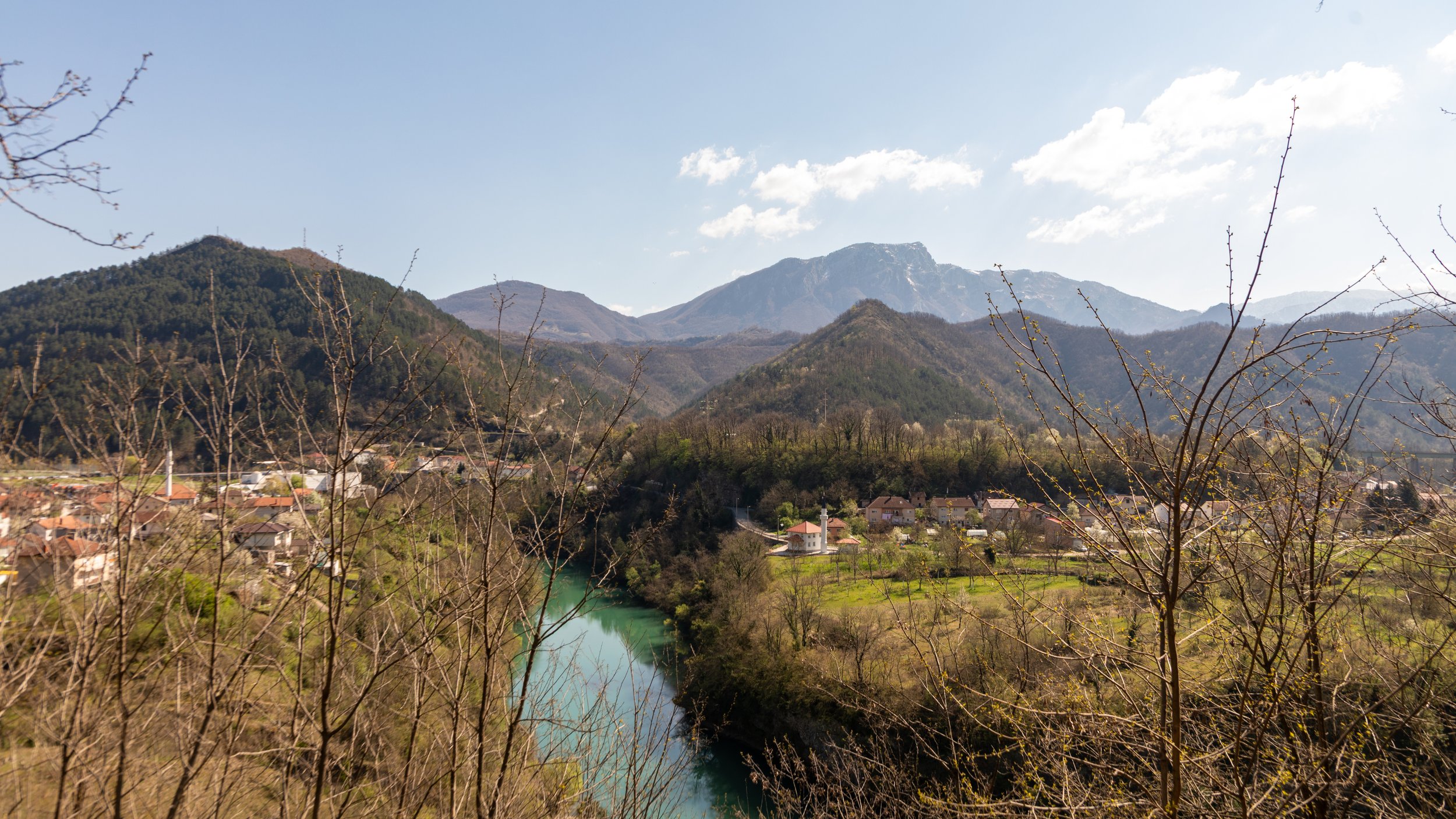 Nertva River flowing through picturesque village of Jeacici 