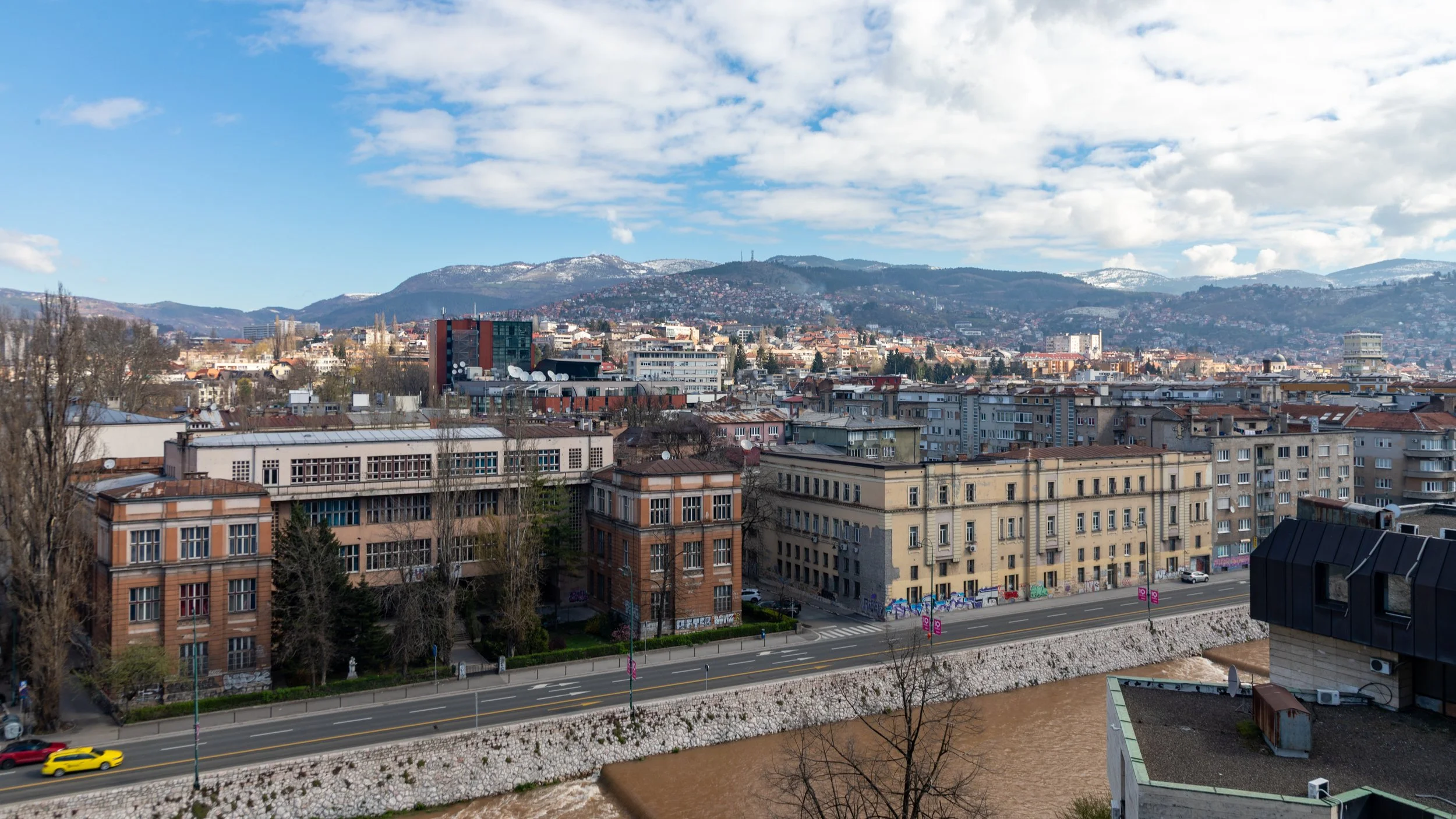  View of Sarajevo and the surrounding mountains from our hotel roof 