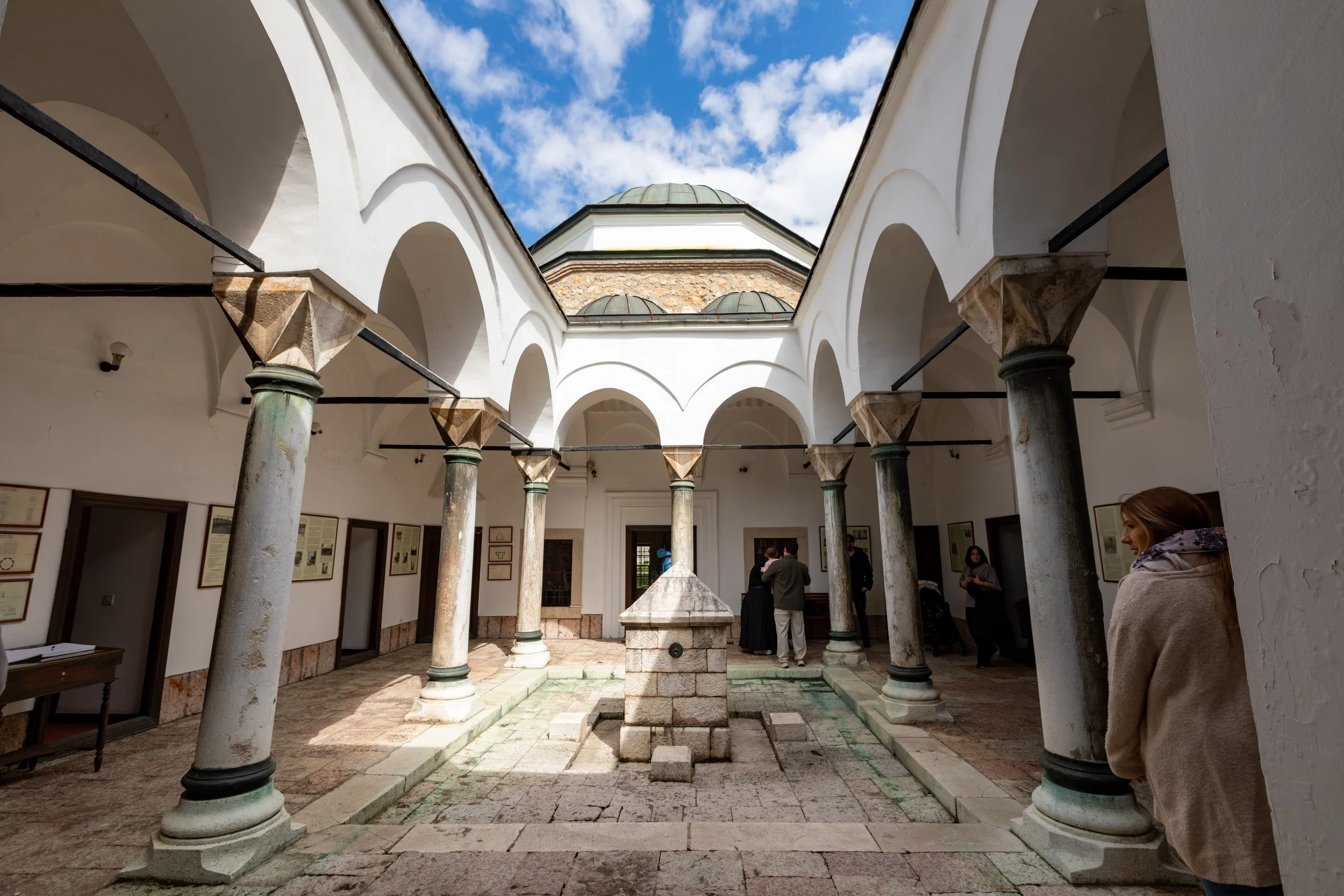  The interior courtyard of Gazi Husrev-beg Madrasa in Sarajevo 