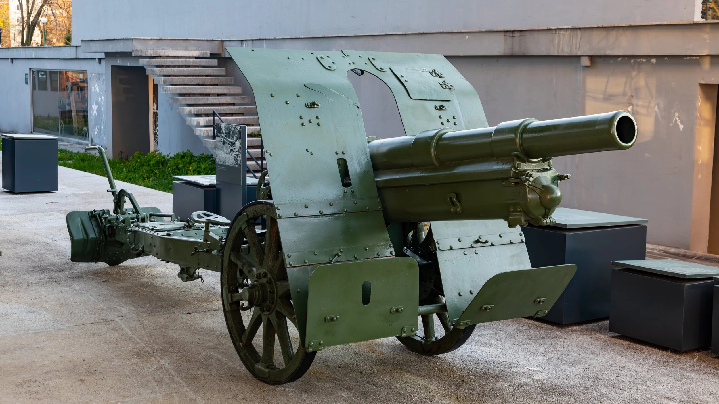  Some of the ground artillery on display in the museum  