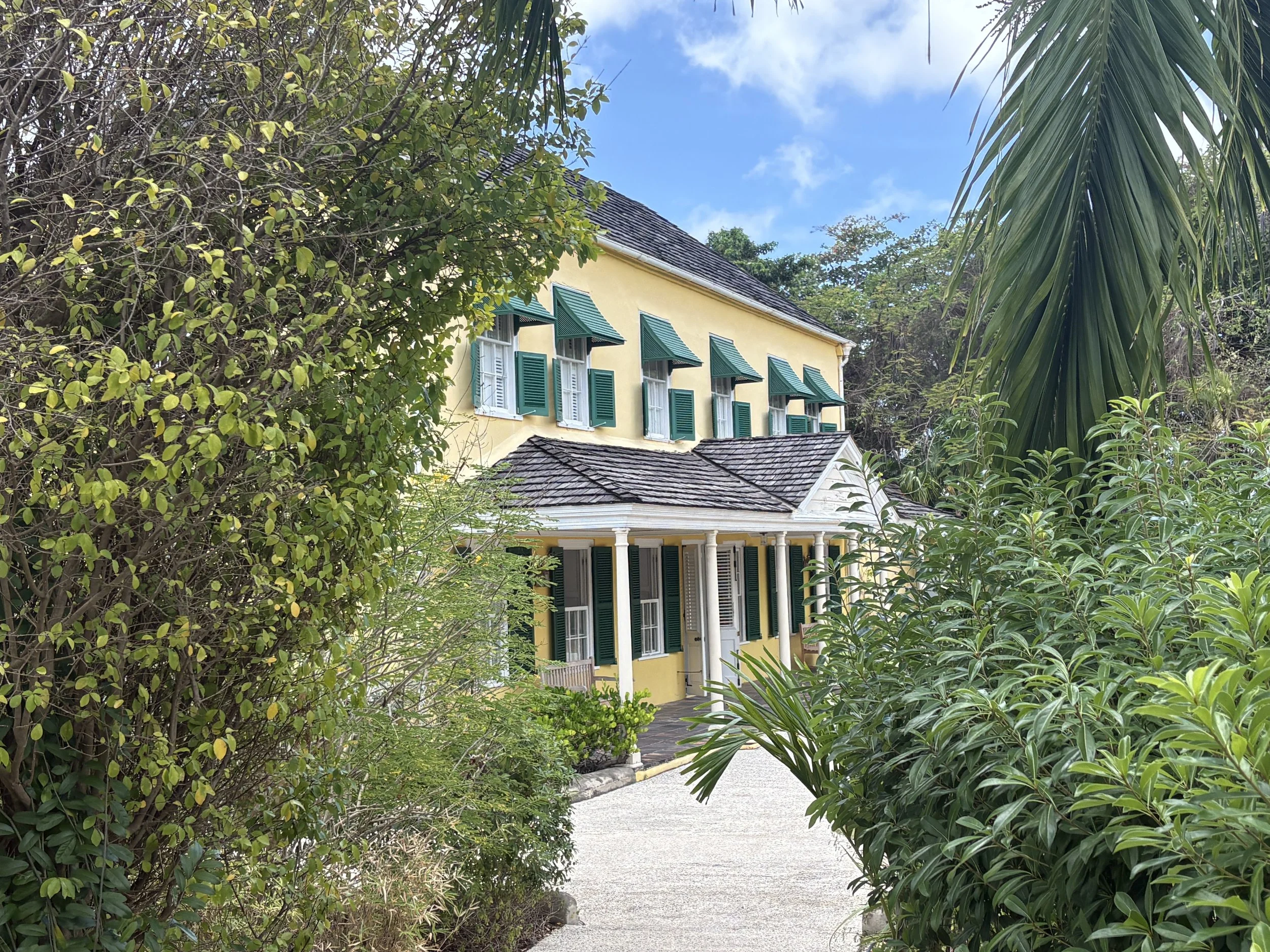  The George Washington House, a yellow plantation home in Barbados where Washington stayed in 1751 for two months, his only foreign travel 