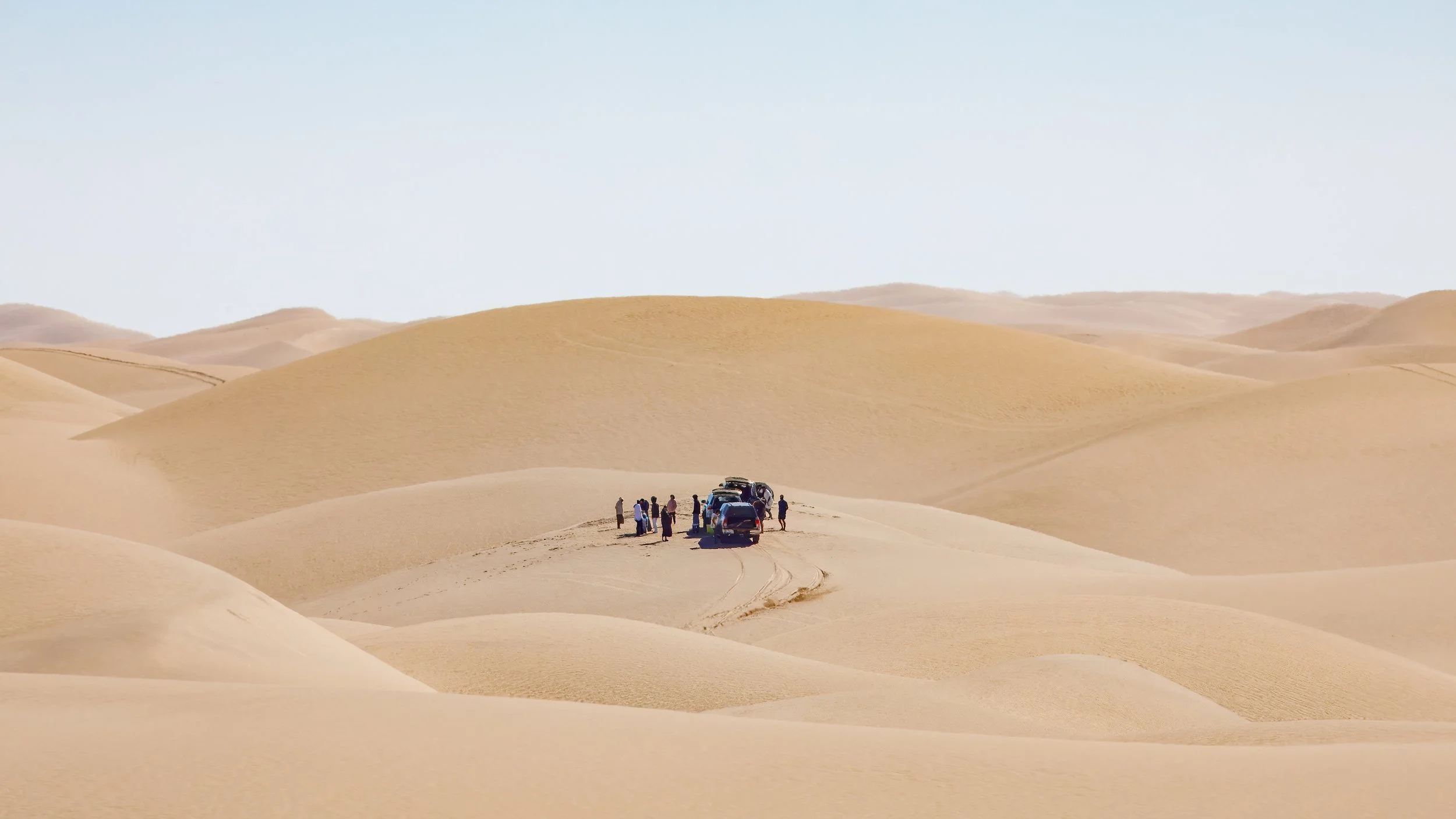  This is the same Namib desert that we left behind a few days back, but the newer sand here is white.  The older sand inland is more red, as its iron content has had time to oxidize as it blows from the beach towards the interior. 