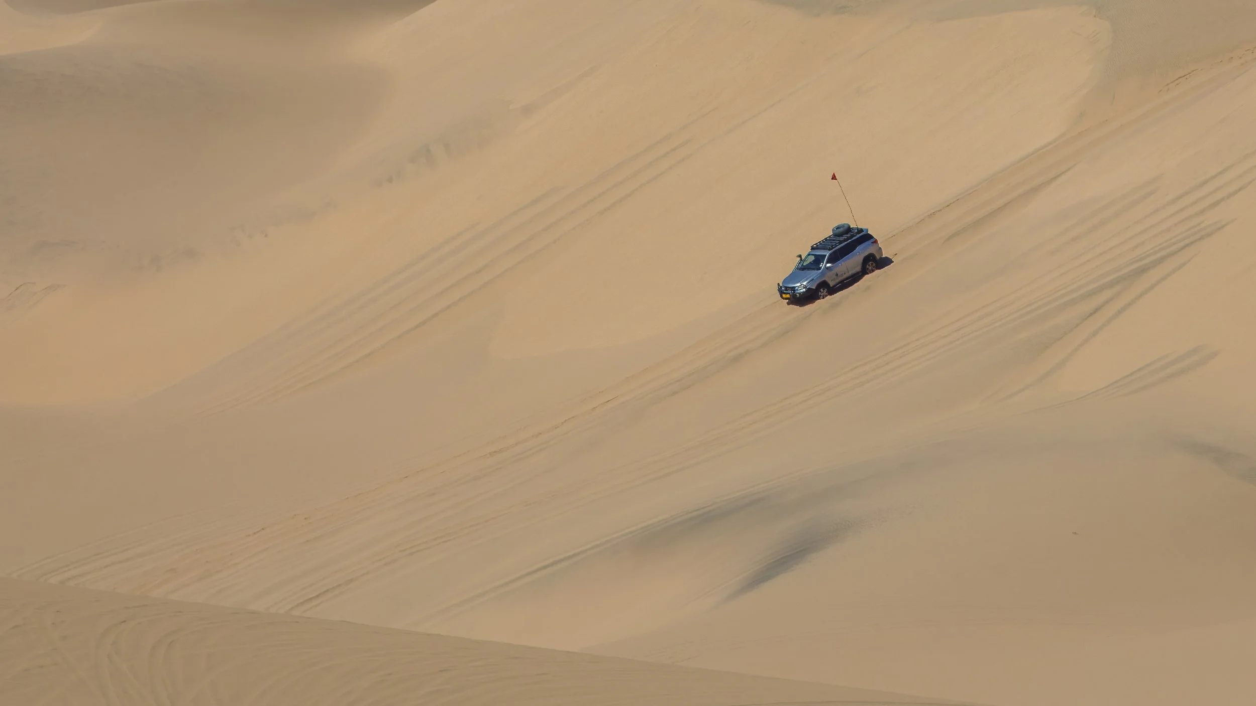  A sense of the types of paths that we took to navigate up and down the massive dunes 