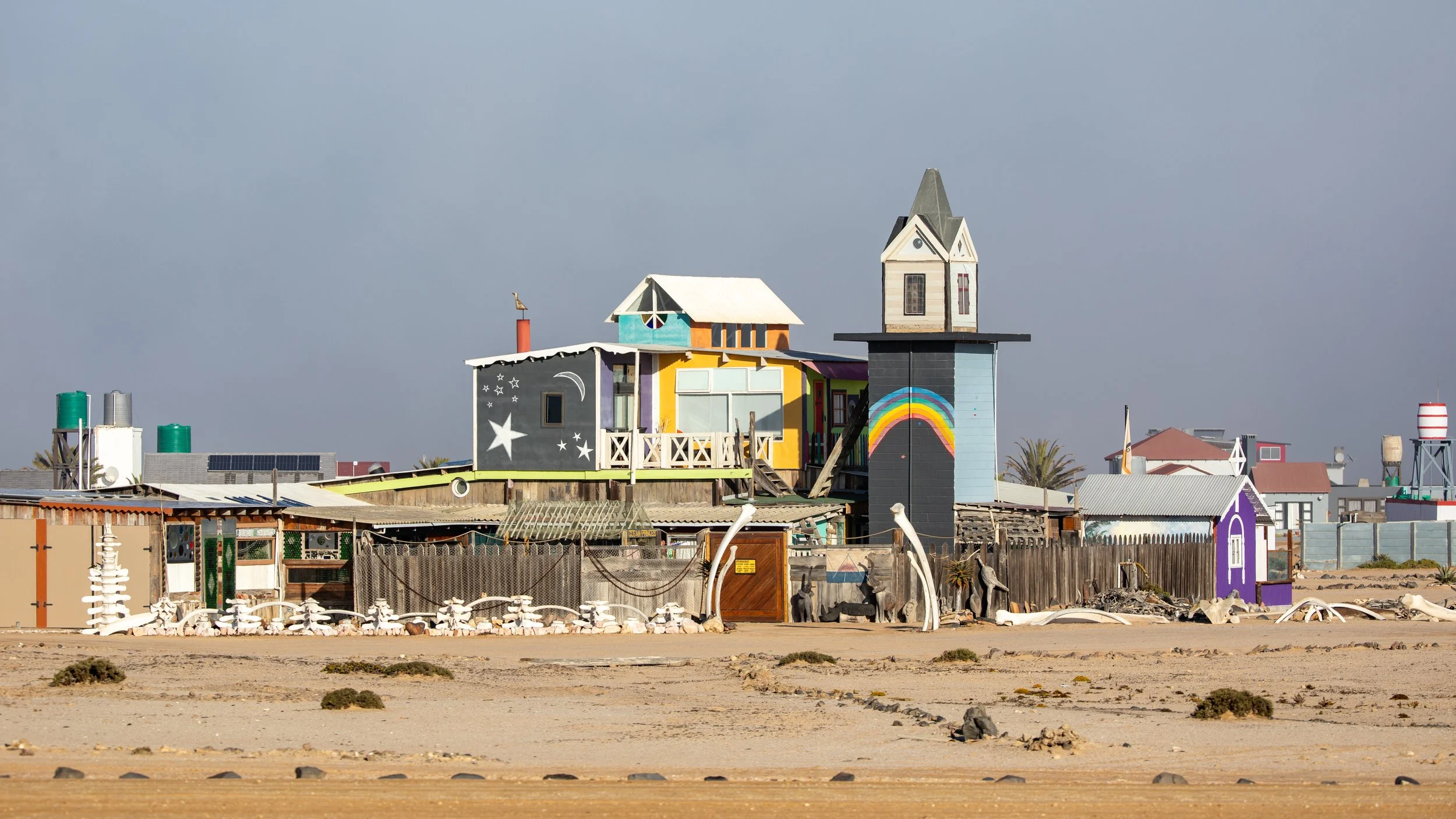  Colorful house in Wlotzkasbaken, a small coastal holiday settlement along the Skeleton Coast 
