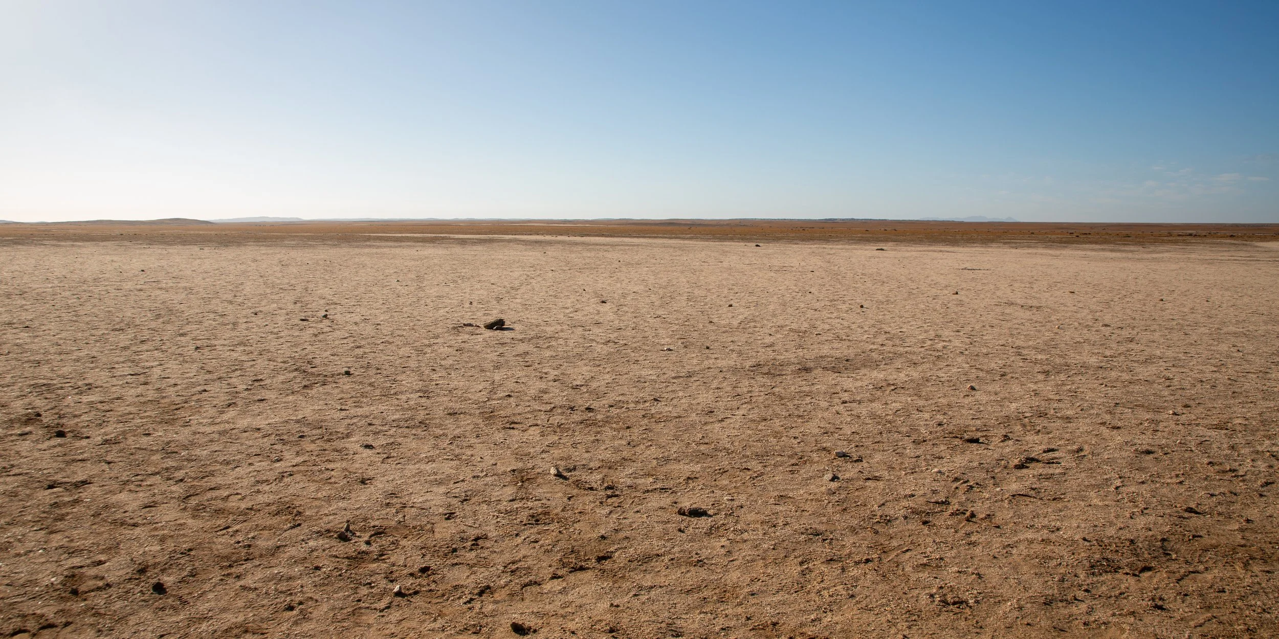  Looking inland, the barren flatlands actually have small micro algae  