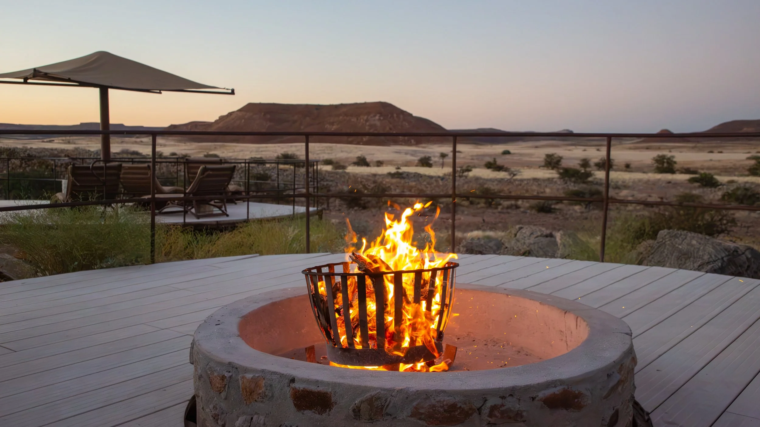  A lovely firepit and some sundowner drinks kept us warm as the cool desert air set in 