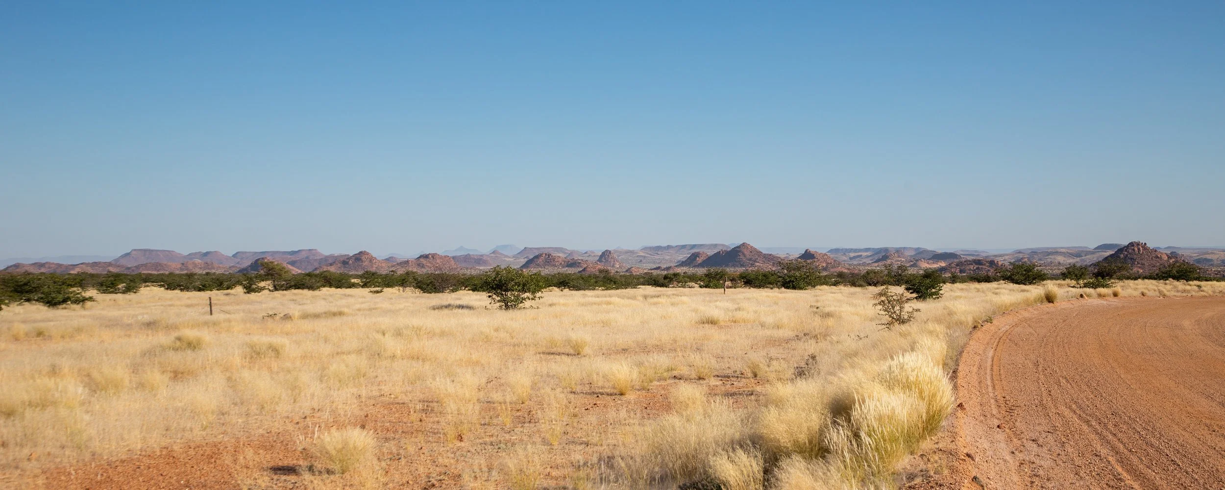  A sample of the last bits of poor road before we get to the more traveled portions of Namibia 