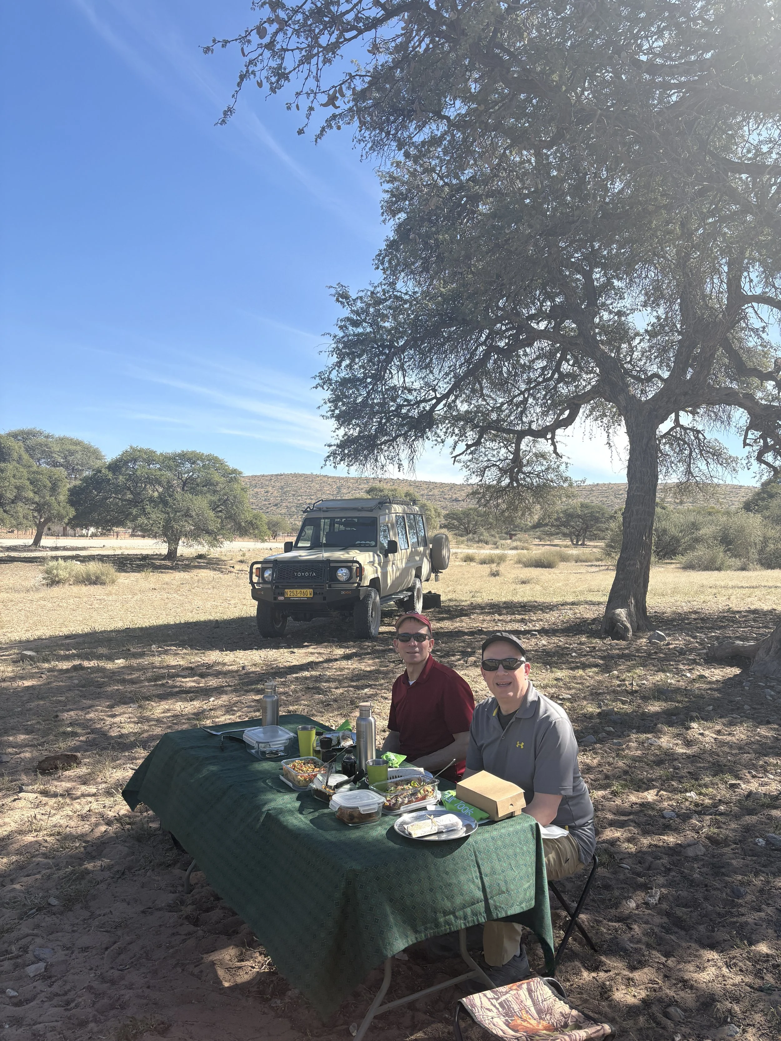  William provided an impressive lunch during our rest, before continuing the long drive 