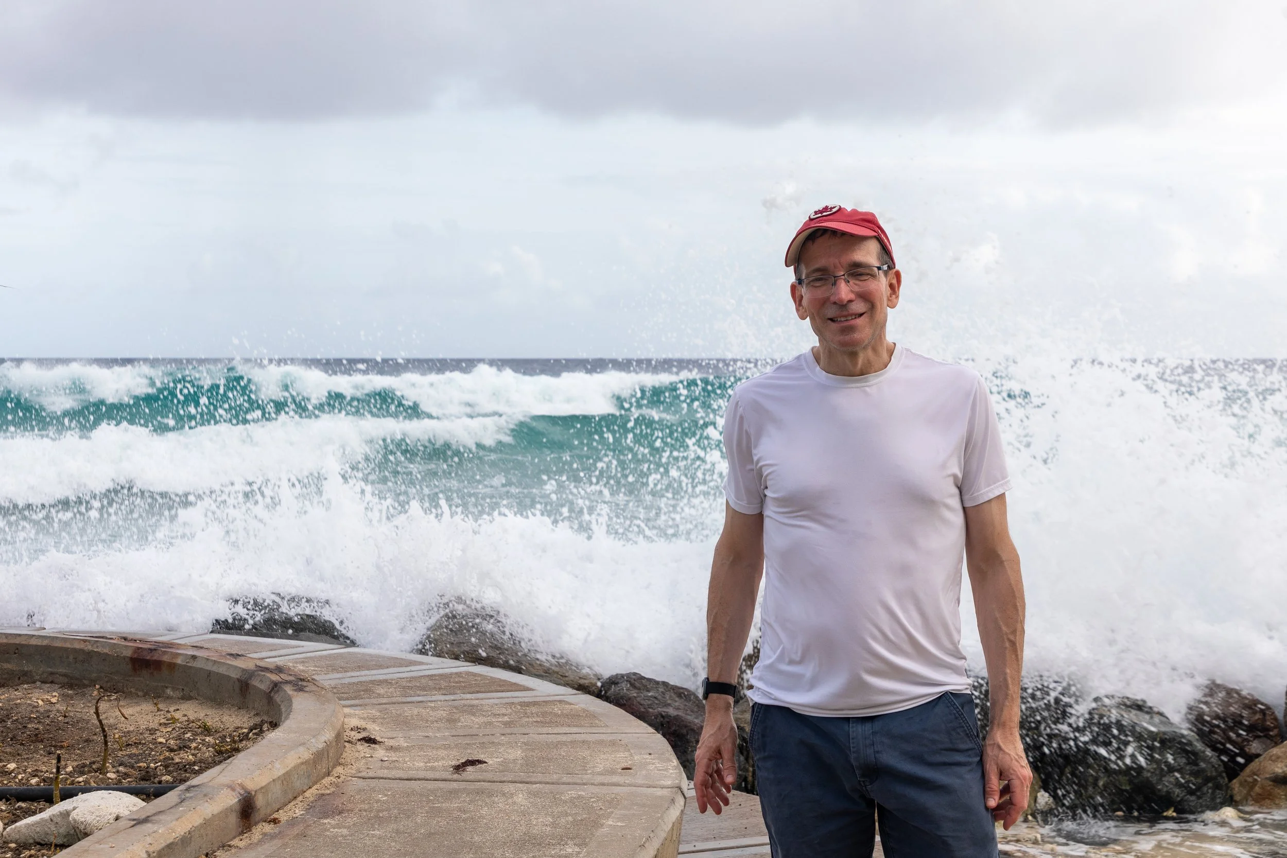  The waves were quite active 