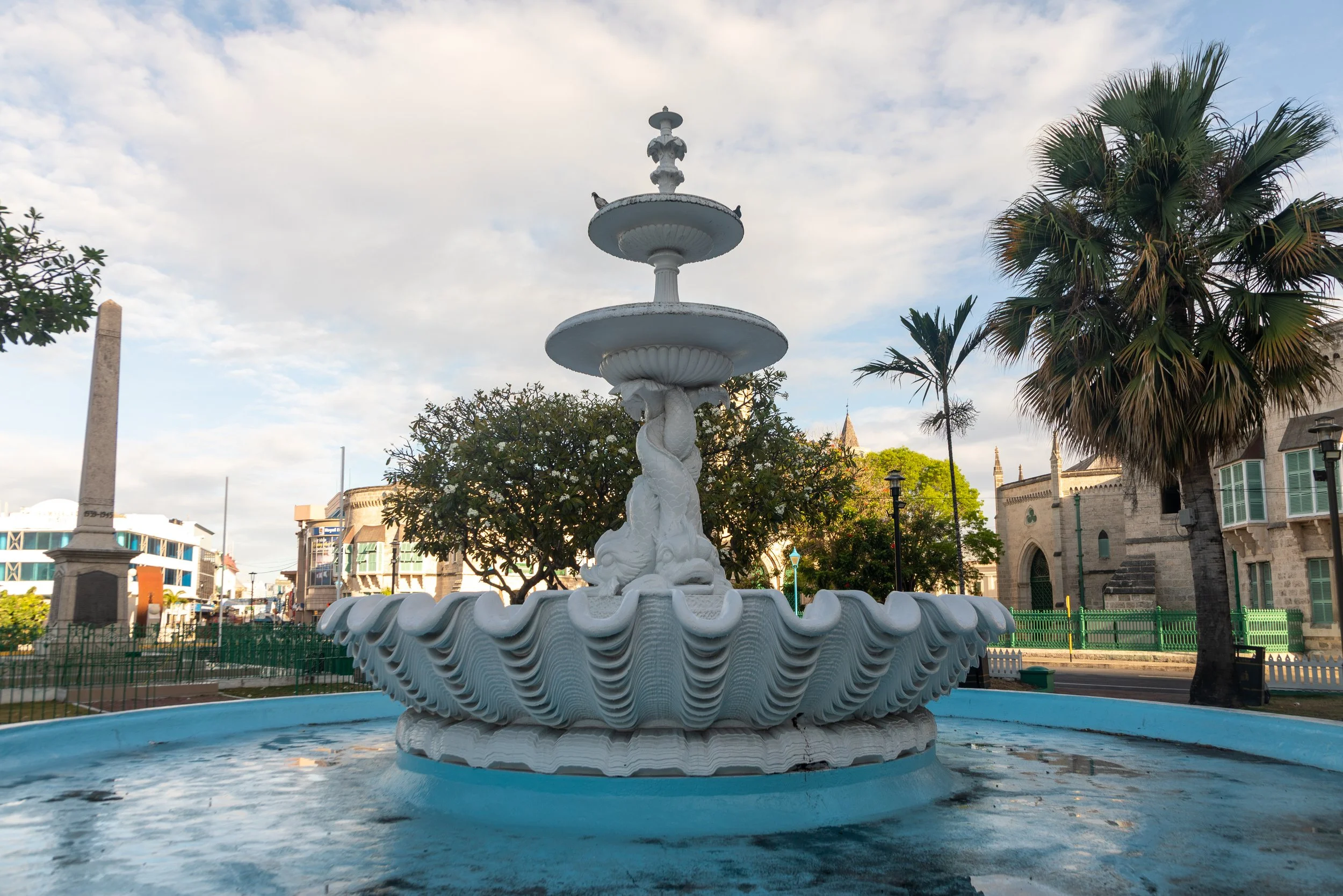  Dolphin Fountain, located in National Heroes Square (formerly Trafalgar Square), erected in 1861 to celebrate the introduction of piped water to the city 