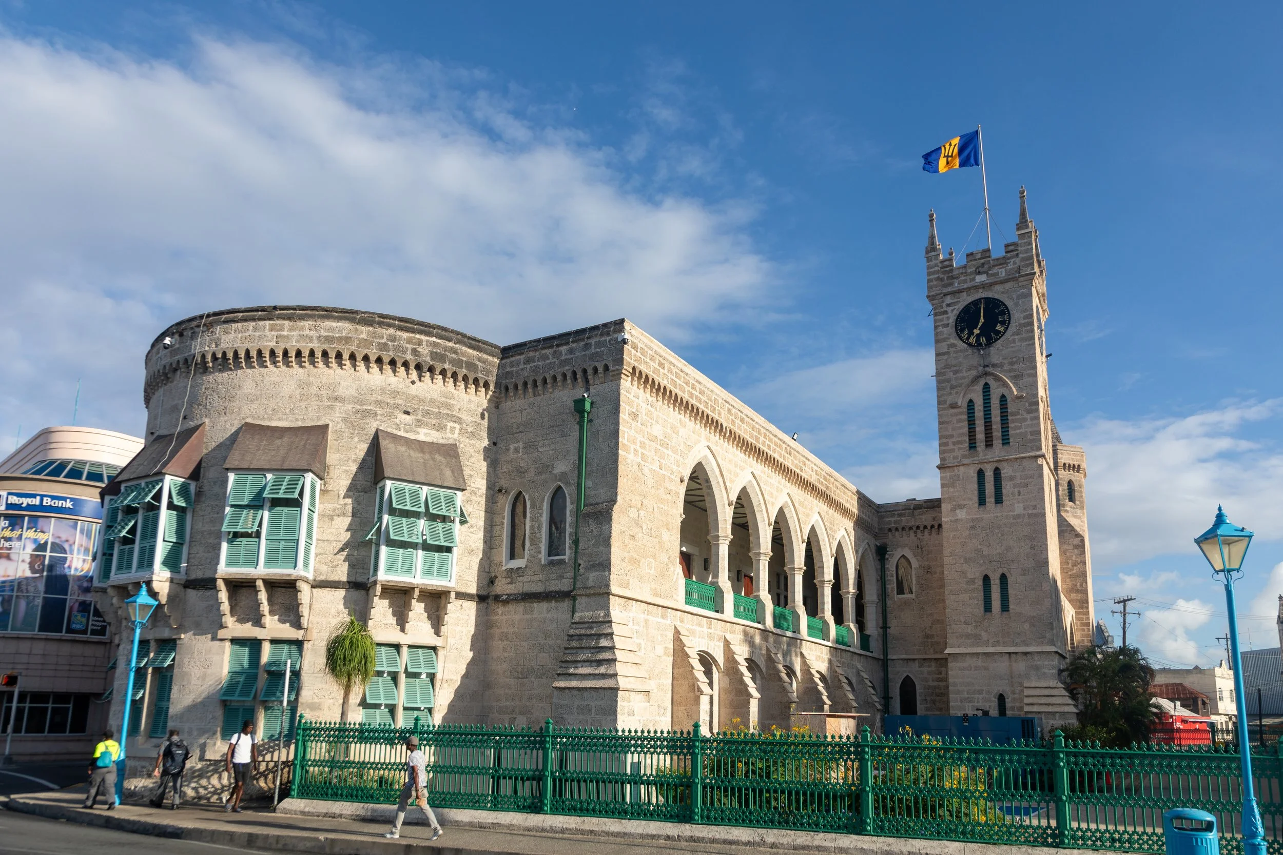  Parliament Buildings (1874) overlooking National Heroes Square. Completed in 1874, these house one of the oldest legislatures in the Commonwealth, first established in 1639 