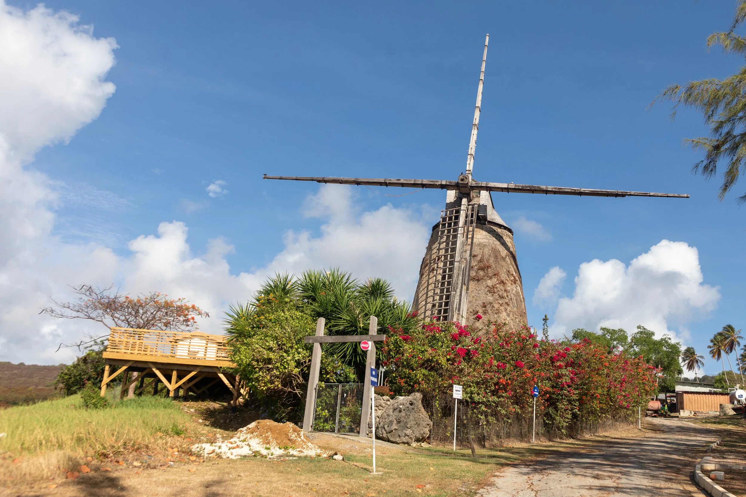  Morgan Lewis Windmill in St. Andrew, a historic sugar mill built in 1727. It is the largest and only surviving complete sugar windmill in the Caribbean. 