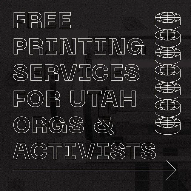 BLACK LIVES MATTER. Many local organizations know this already, but we have always offered FREE risograph printing to our communities fighting injustice here in SLC. We will continue to do so as our government ignores our demands, enemy infiltrators 
