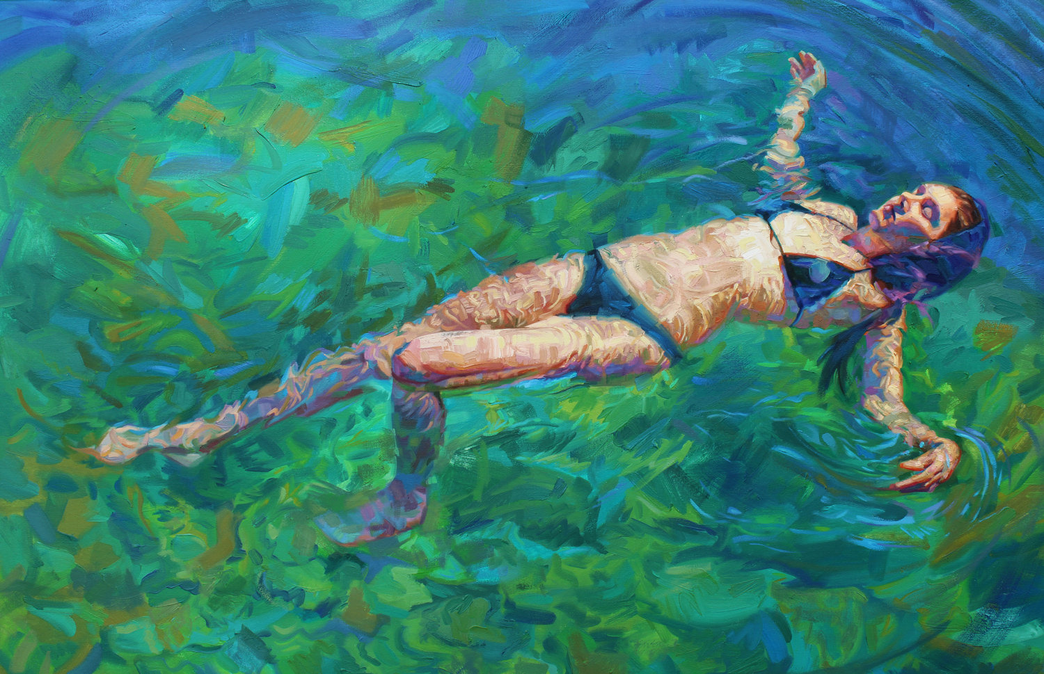 Isabel Emrich, Summer Sunshine , 40" x 60", oil on canvas, courtesy of Chloe Gallery 