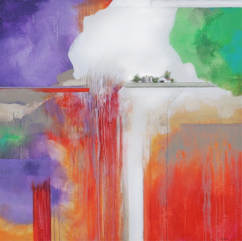 Doug Smith, A Bright Day Ahead , 48" x 48", acrylic on canvas, courtesy of Chloe Gallery 