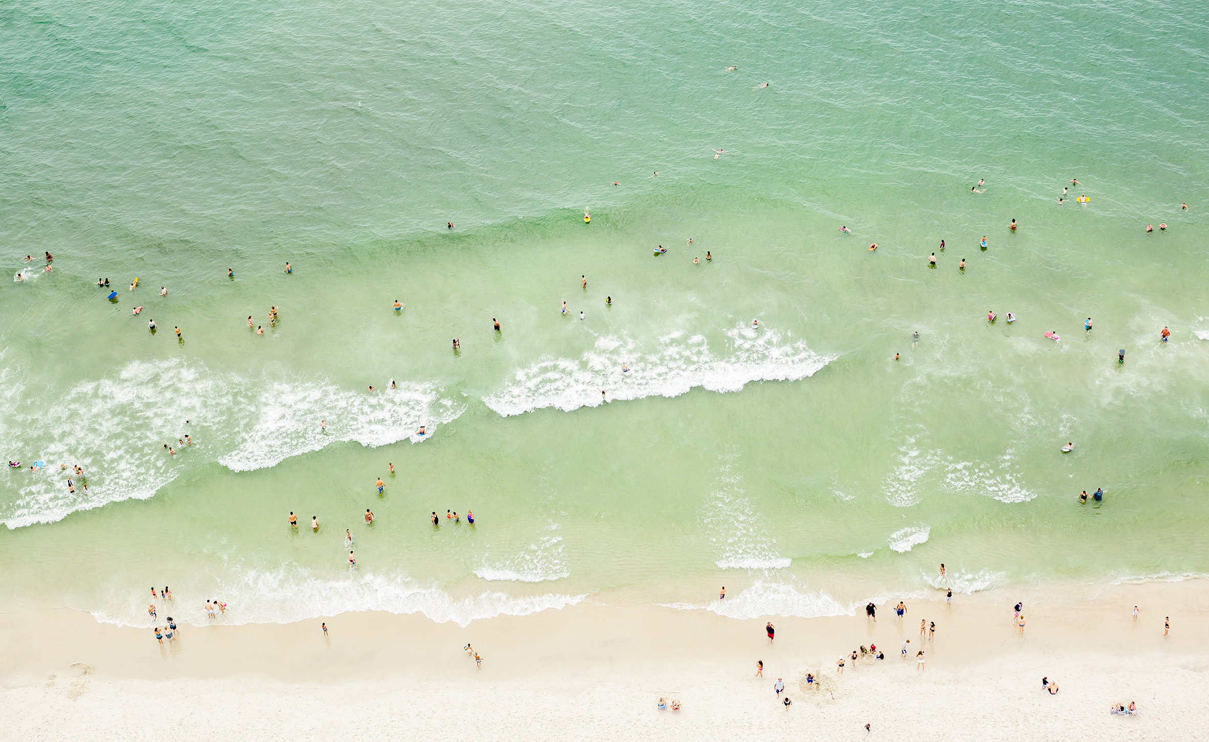 Antoine Rose, Green Shore , 2/10, 40" x 64", photographic print on aluminum and plexi, courtesy of Simon Breitbard Fine Arts 