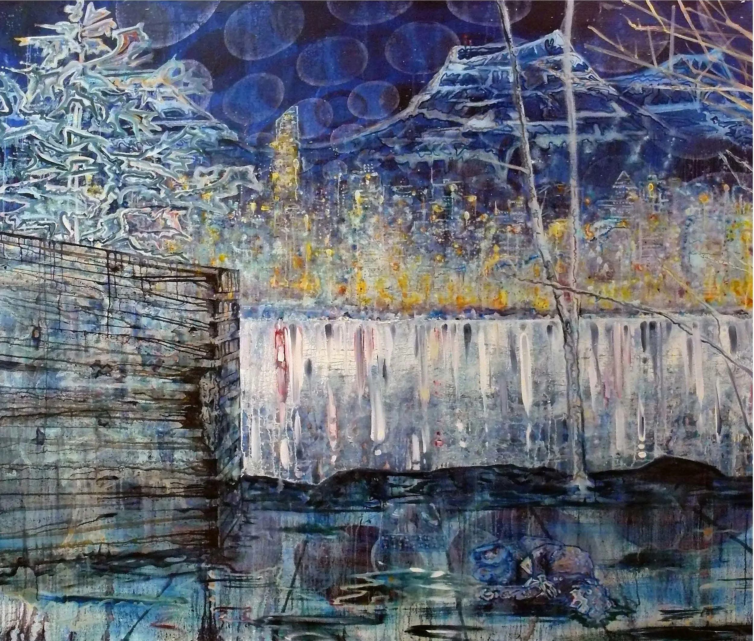   False Creek   Oil on canvas, 63” x 74” 