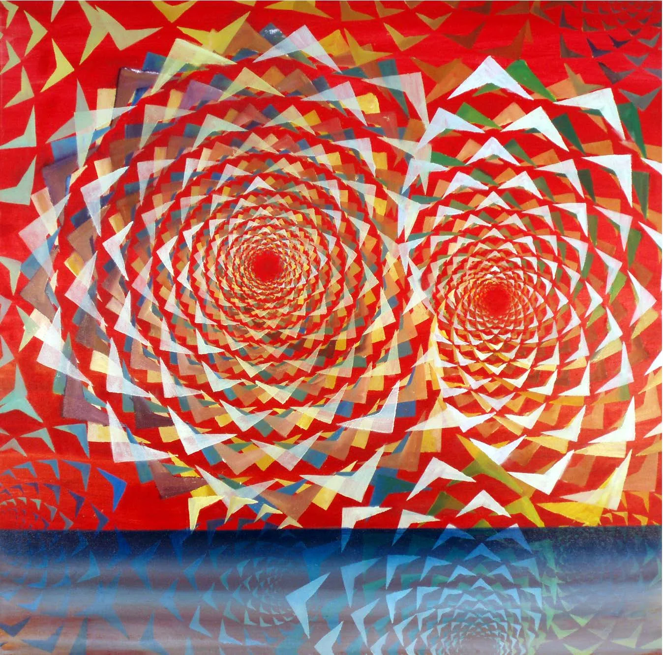   A Chemical Released at Birth and Death   Oil on canvas  48"x48"    